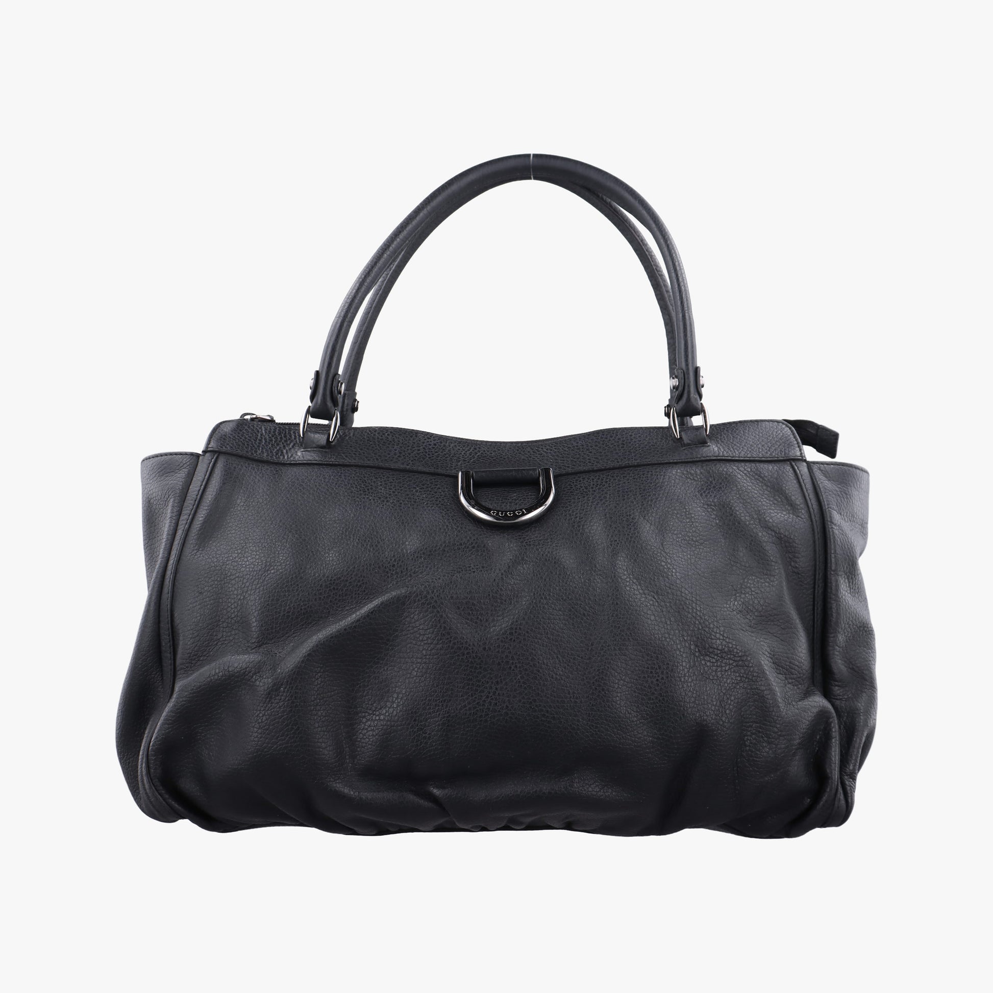 Abbey D-ring Hobo Black Leather 341491 D015573616アビー Dリング ホーボー ブラック レザー 341491 D015573616