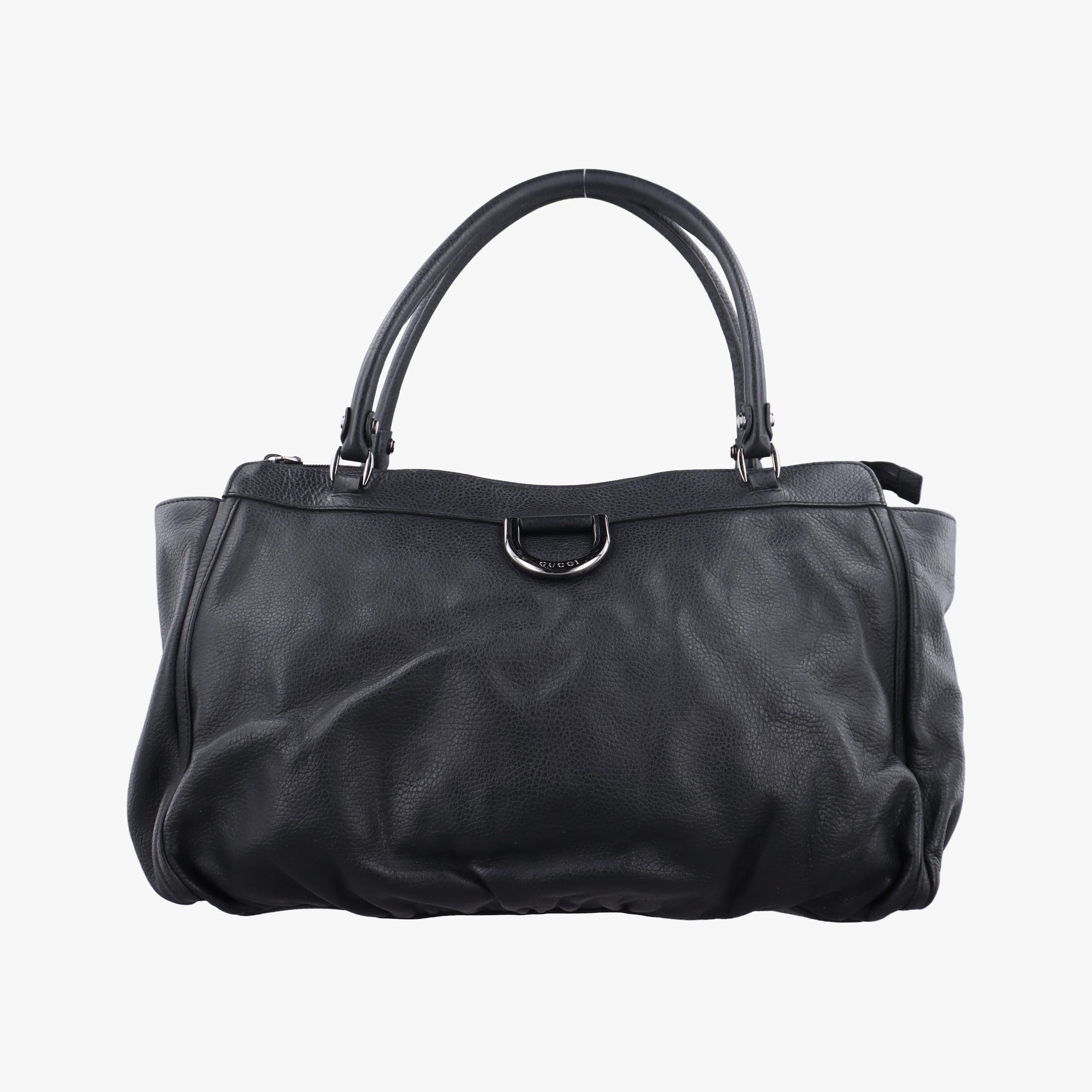 Abbey D-ring Hobo Black Leather 341491 D015573616アビー Dリング ホーボー ブラック レザー 341491 D015573616