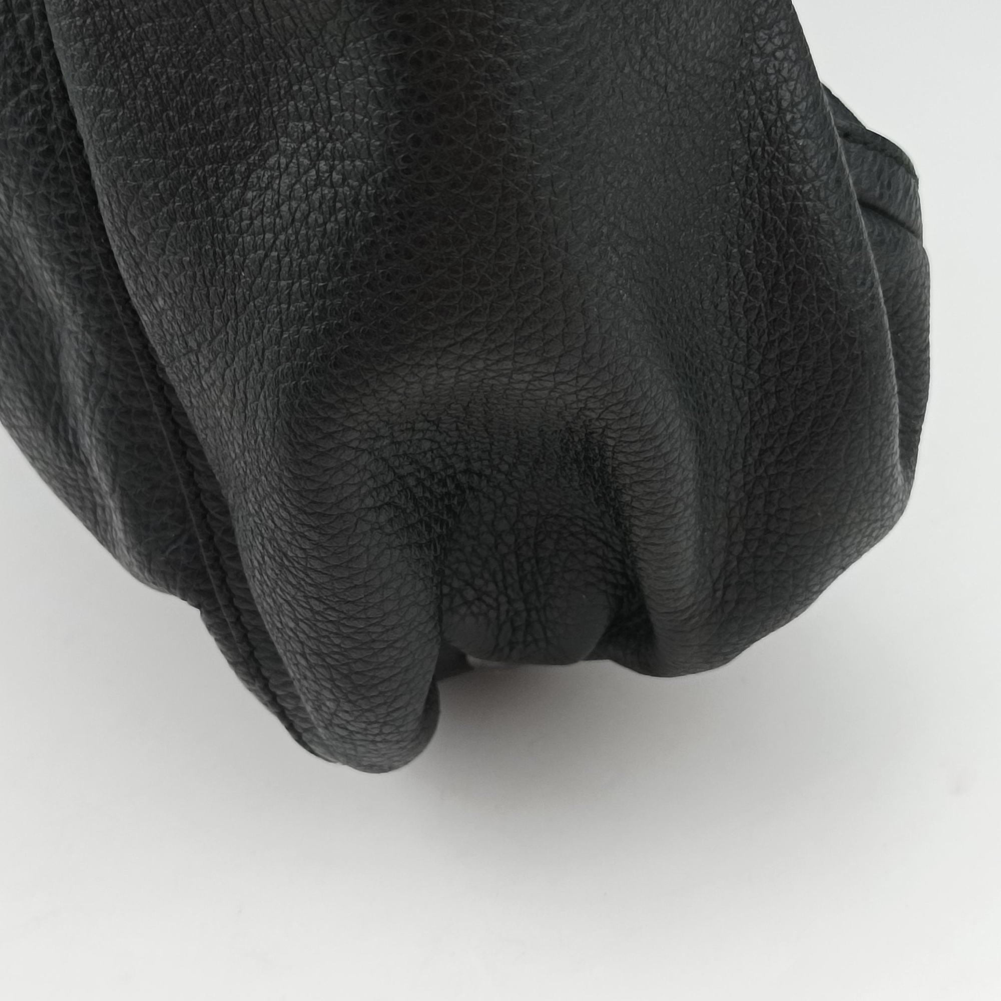 Abbey D-ring Hobo Black Leather 341491 D015573616アビー Dリング ホーボー ブラック レザー 341491 D015573616