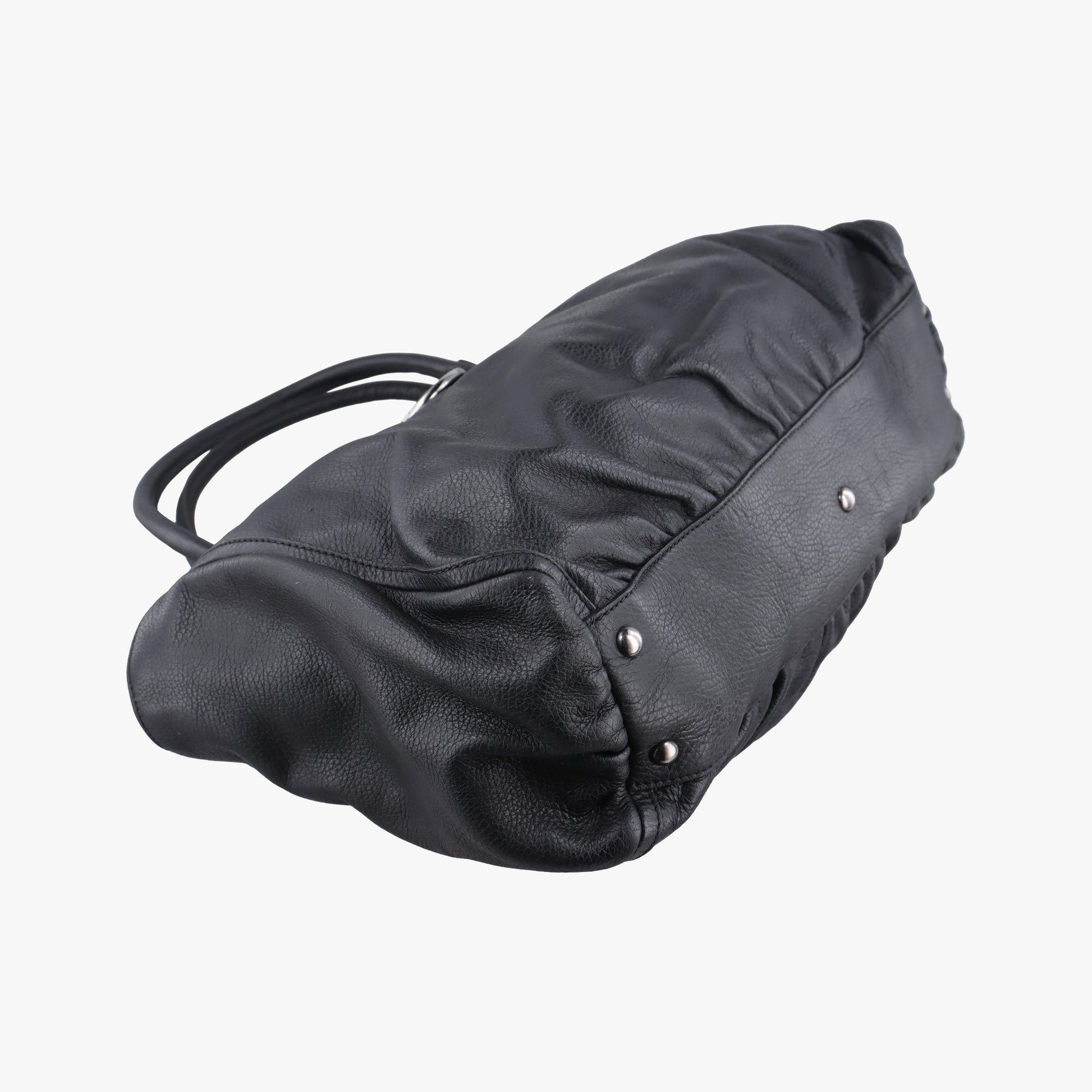 Abbey D-ring Hobo Black Leather 341491 D015573616アビー Dリング ホーボー ブラック レザー 341491 D015573616