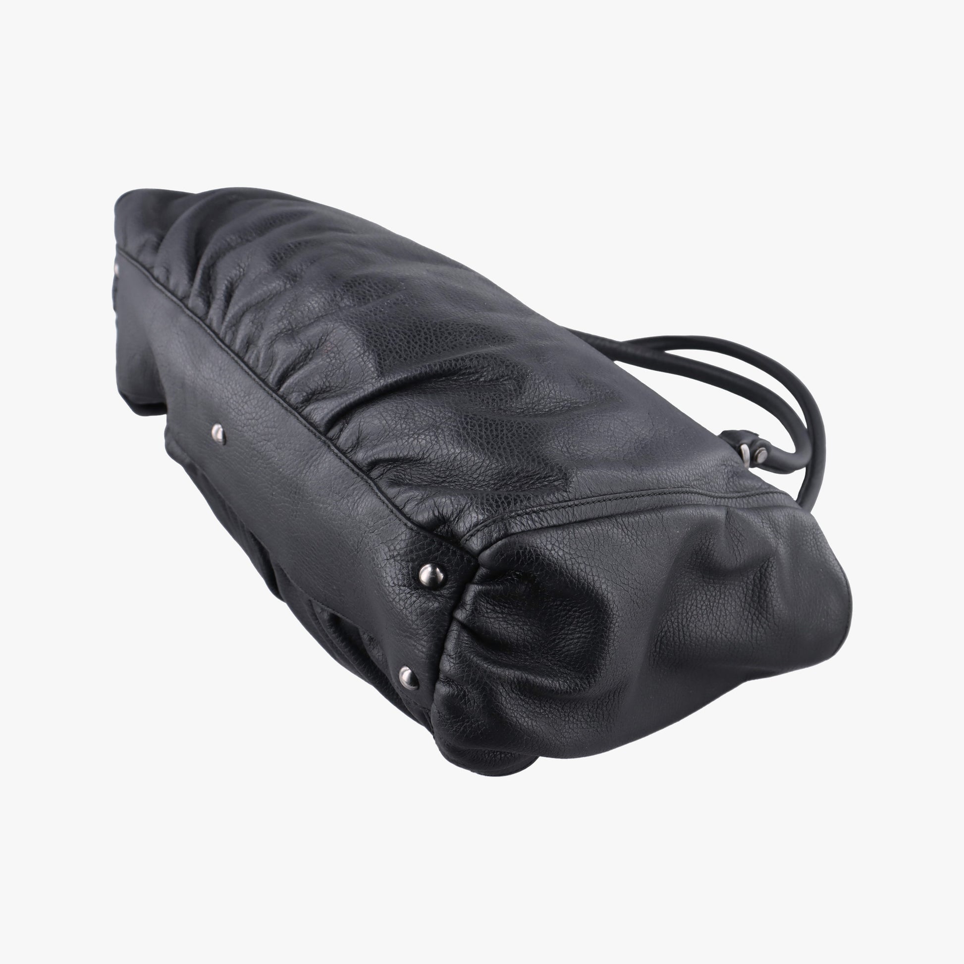 Abbey D-ring Hobo Black Leather 341491 D015573616アビー Dリング ホーボー ブラック レザー 341491 D015573616