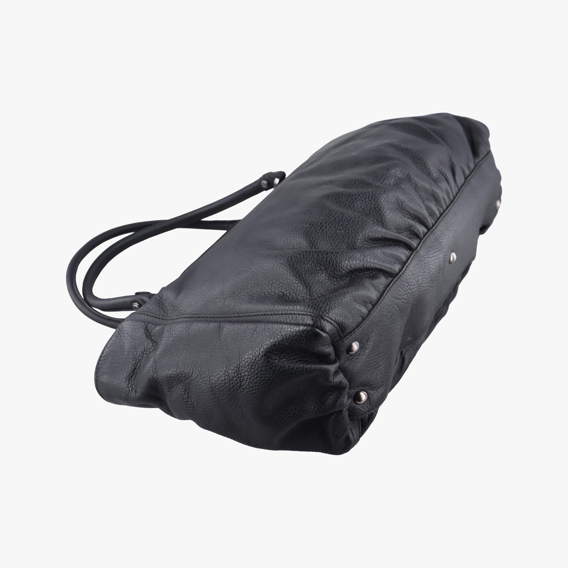 Abbey D-ring Hobo Black Leather 341491 D015573616アビー Dリング ホーボー ブラック レザー 341491 D015573616