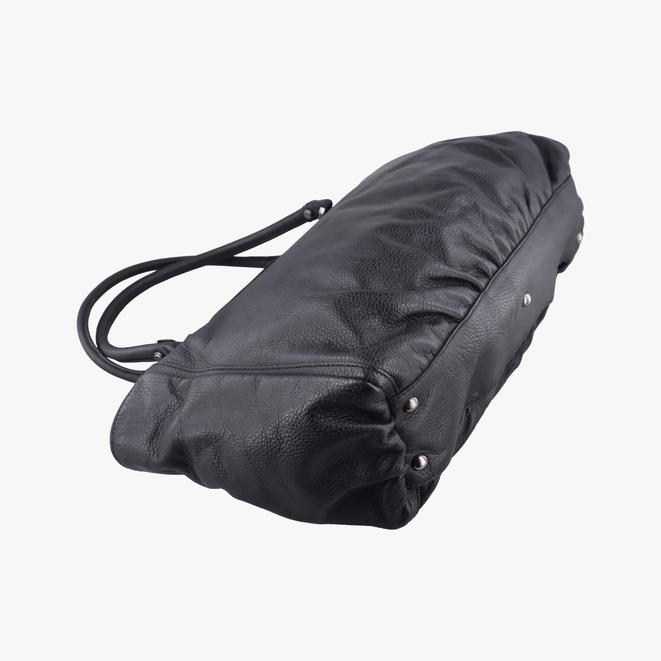Abbey D-ring Hobo Black Leather 341491 D015573616アビー Dリング ホーボー ブラック レザー 341491 D015573616