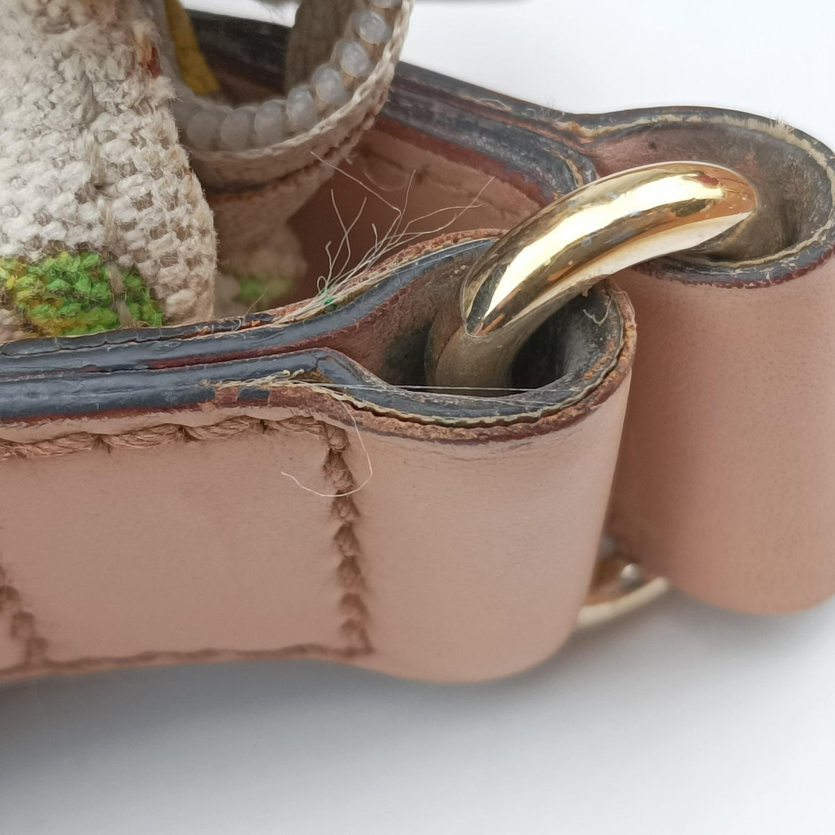 Flora Multicolour×White canvas×leather 145857 フローラ マルチカラー×アイボリー キャンバス×レザー 145857 