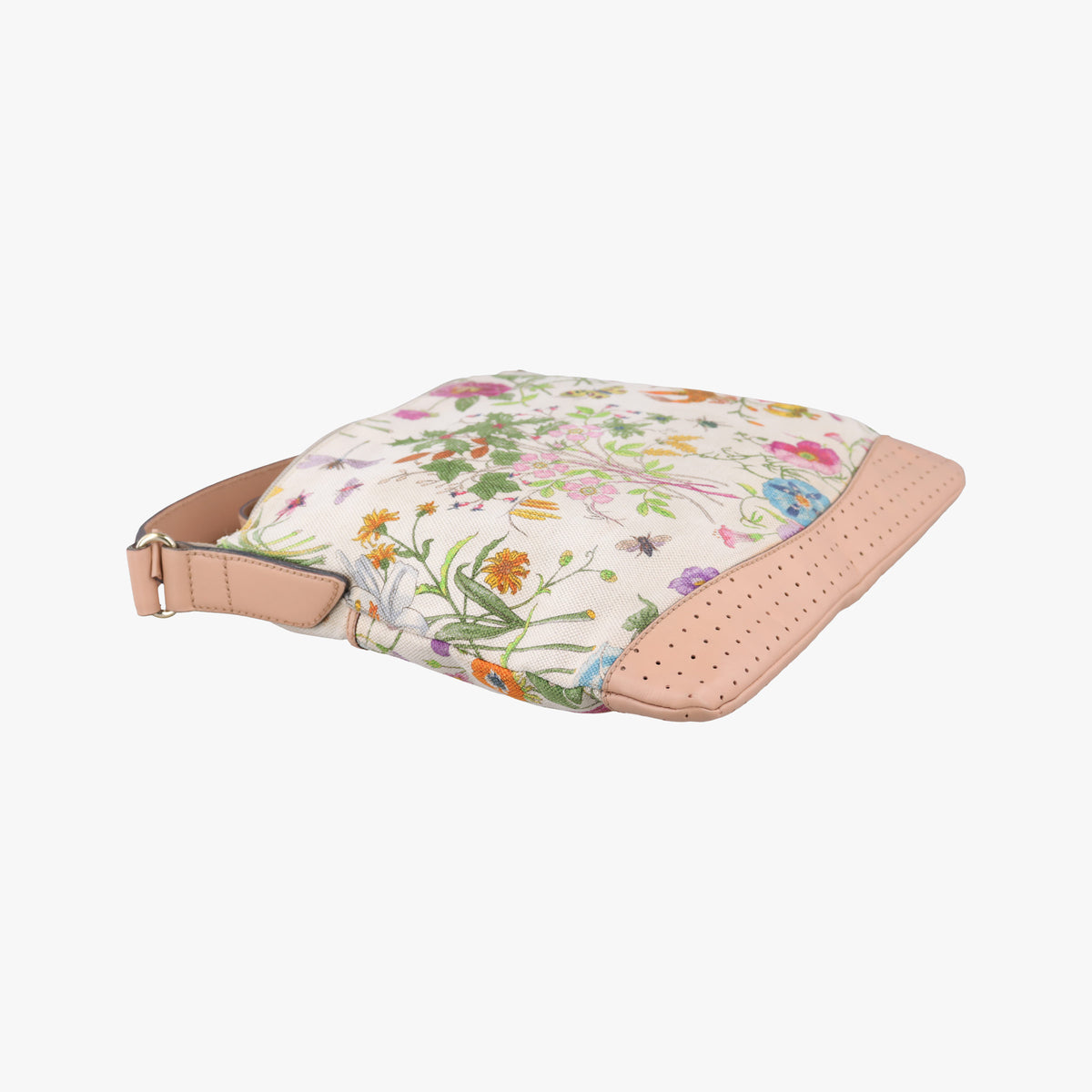 Flora Multicolour×White canvas×leather 145857 フローラ マルチカラー×アイボリー キャンバス×レザー 145857 