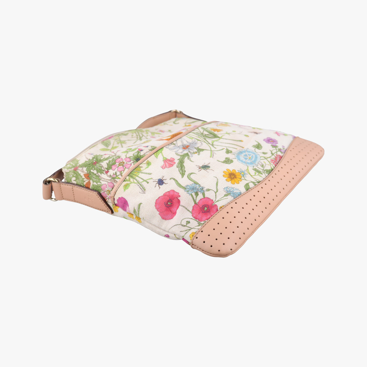 Flora Multicolour×White canvas×leather 145857 フローラ マルチカラー×アイボリー キャンバス×レザー 145857 