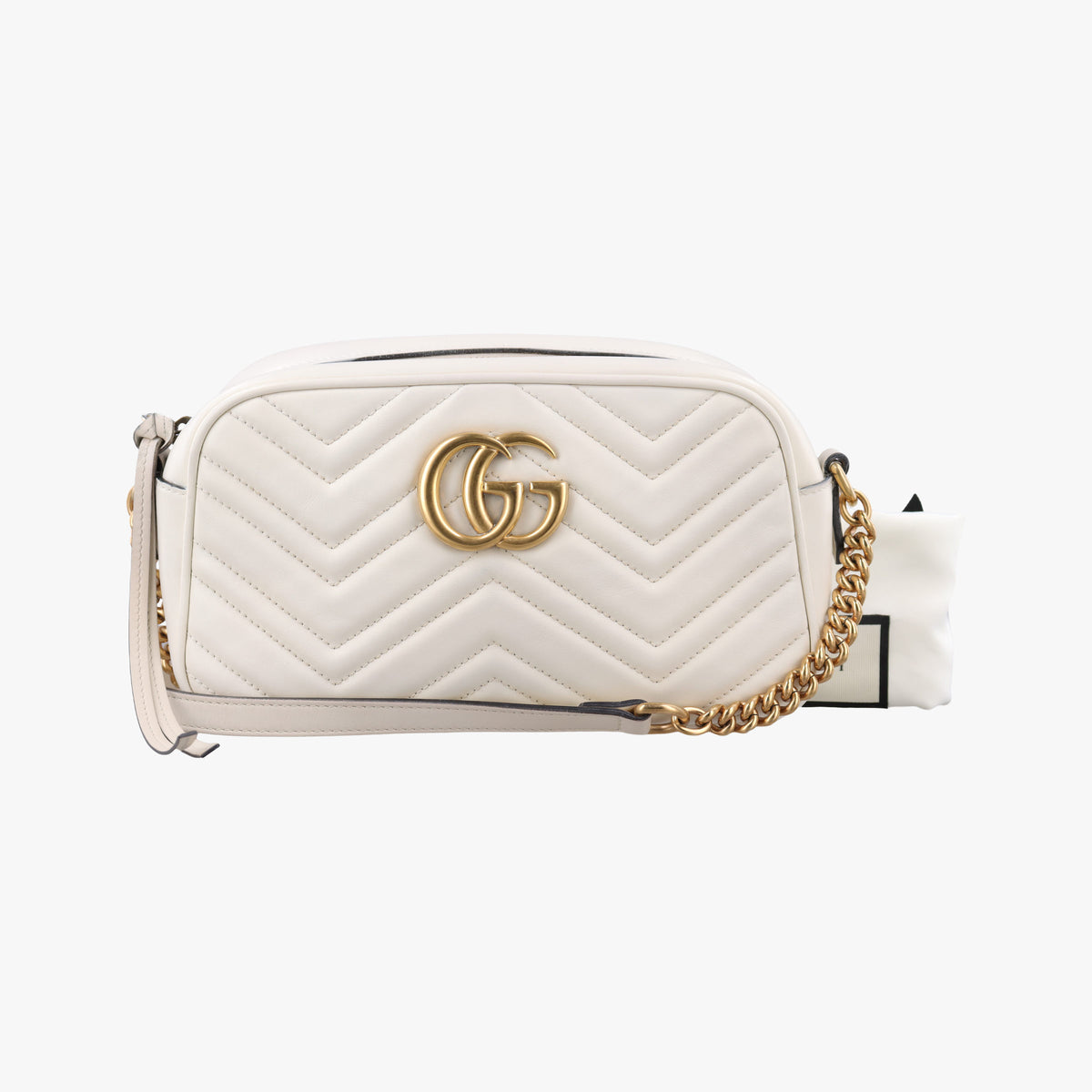 Vintage Gucci GG Marmont White Leather 447632 shoulderbag | stylenewstar