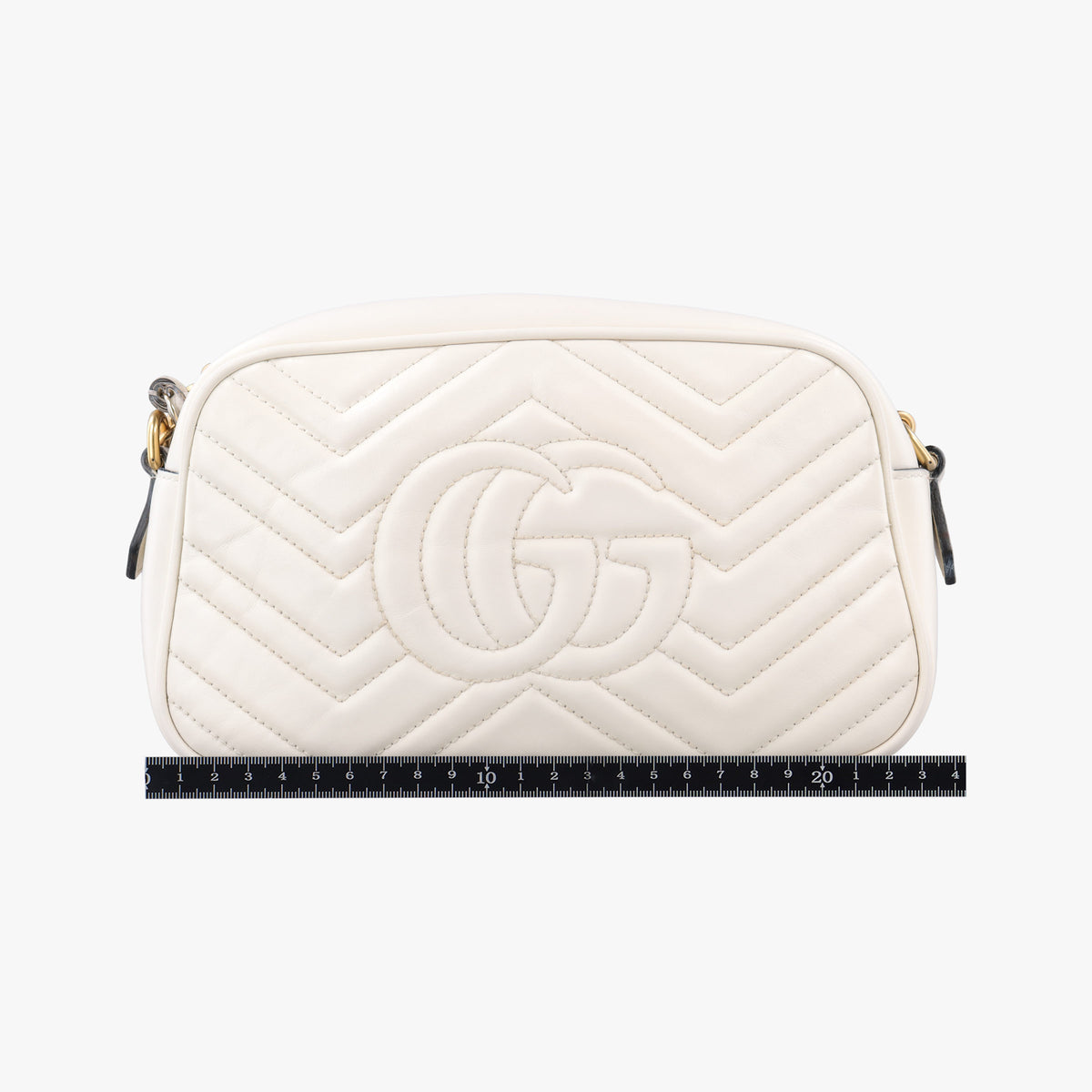 Vintage Gucci GG Marmont White Leather 447632 shoulderbag | stylenewstar