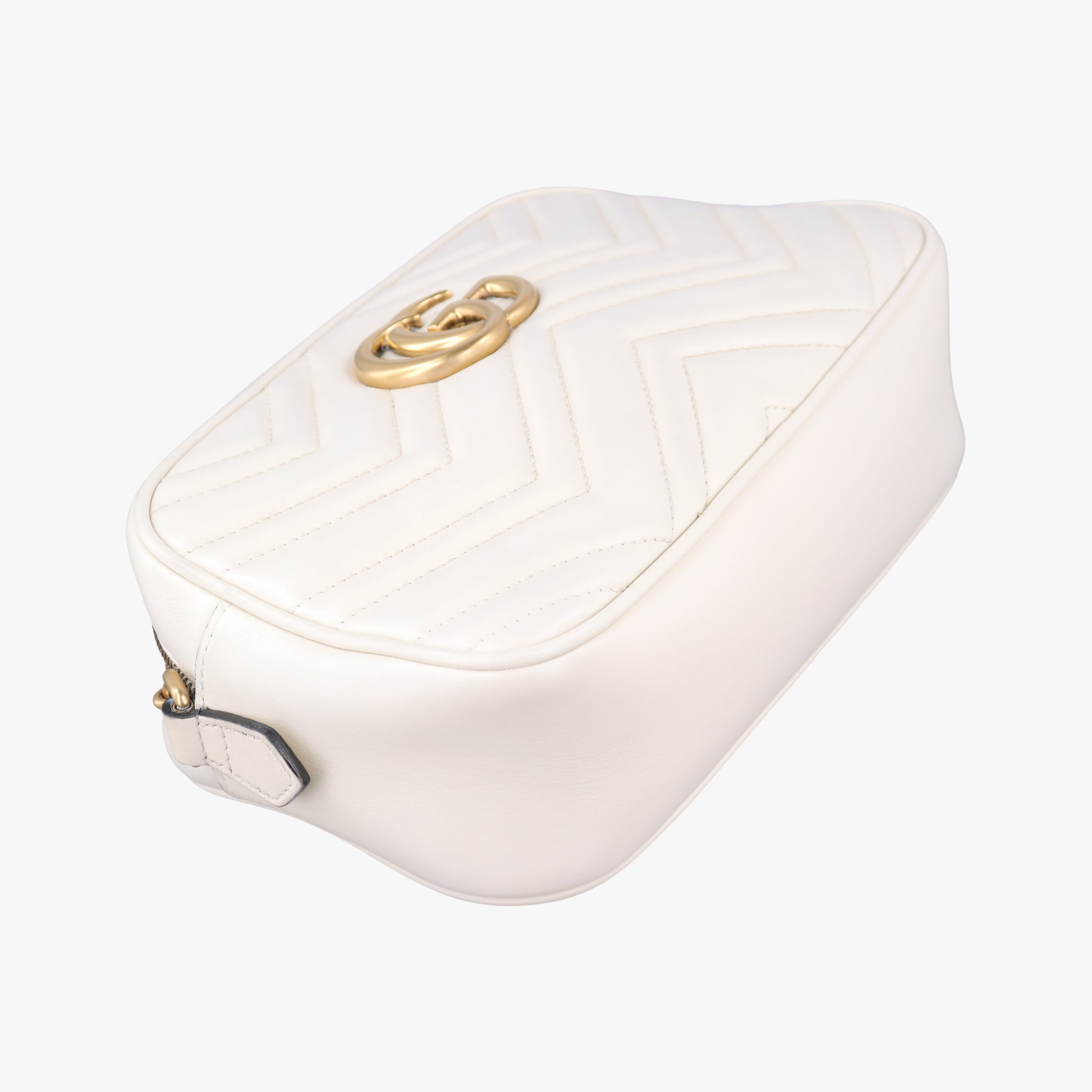 Vintage Gucci GG Marmont White Leather 447632 shoulderbag | stylenewstar