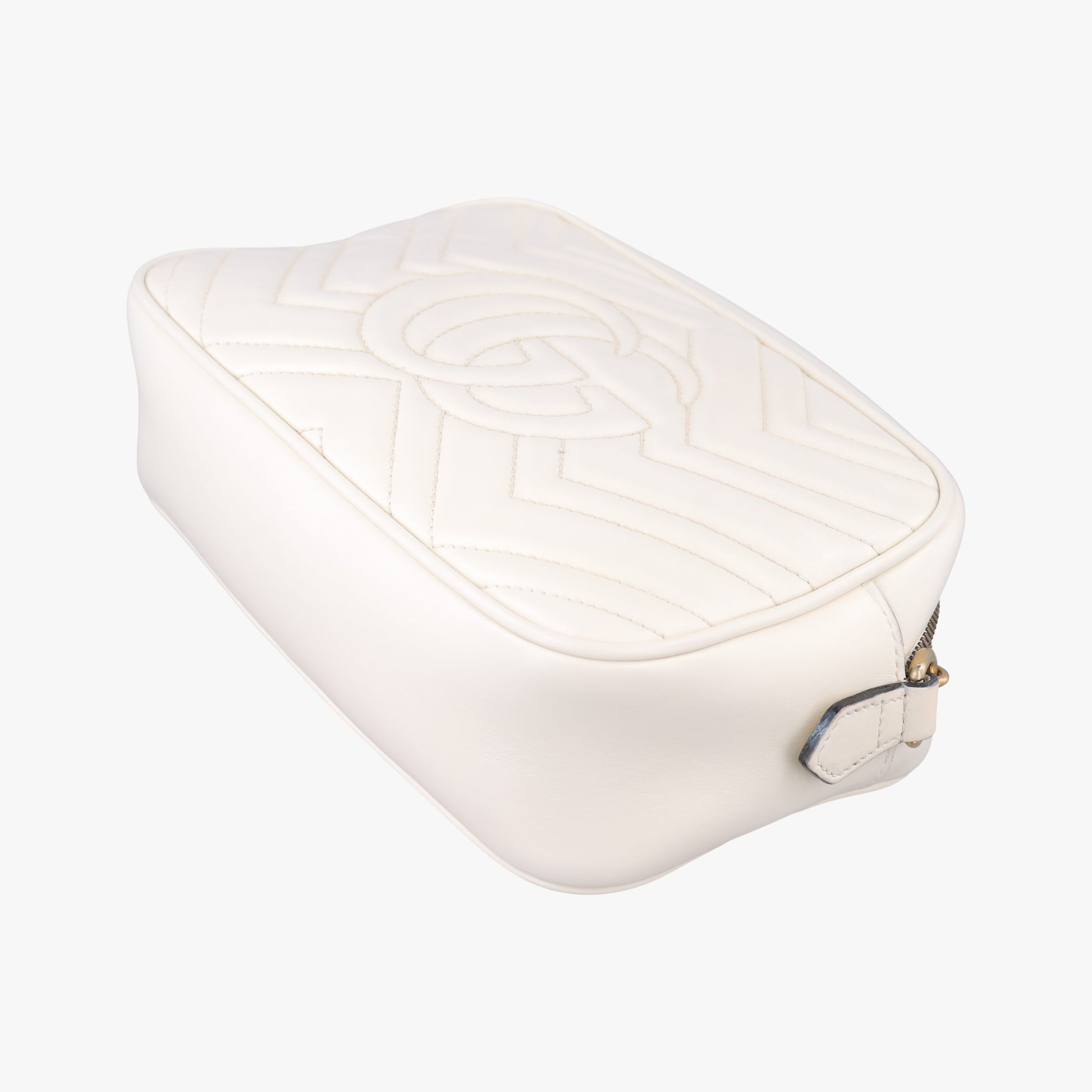 Vintage Gucci GG Marmont White Leather 447632 shoulderbag | stylenewstar
