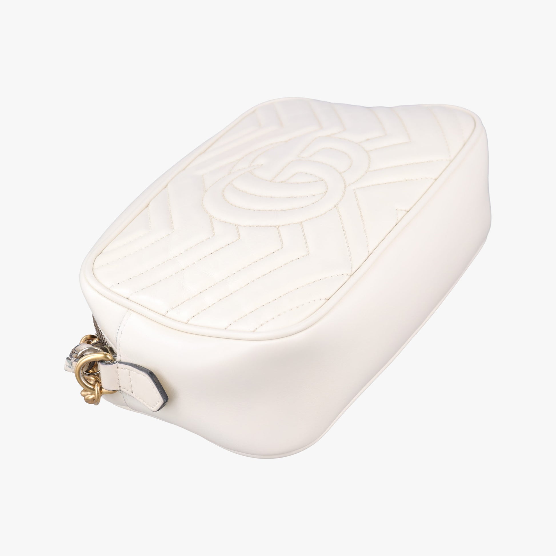Vintage Gucci GG Marmont White Leather 447632 shoulderbag | stylenewstar