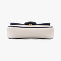 GG Marmont White×navy Leather 574969 GGマーモント ホワイト×ネイビー レザー 574969 