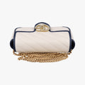 GG Marmont White×navy Leather 574969 GGマーモント ホワイト×ネイビー レザー 574969 