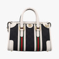 Ophidia Black×white canvas×leather 715771 A039114674オフィディア ブラック×ホワイト キャンバス×レザー 715771 A039114674