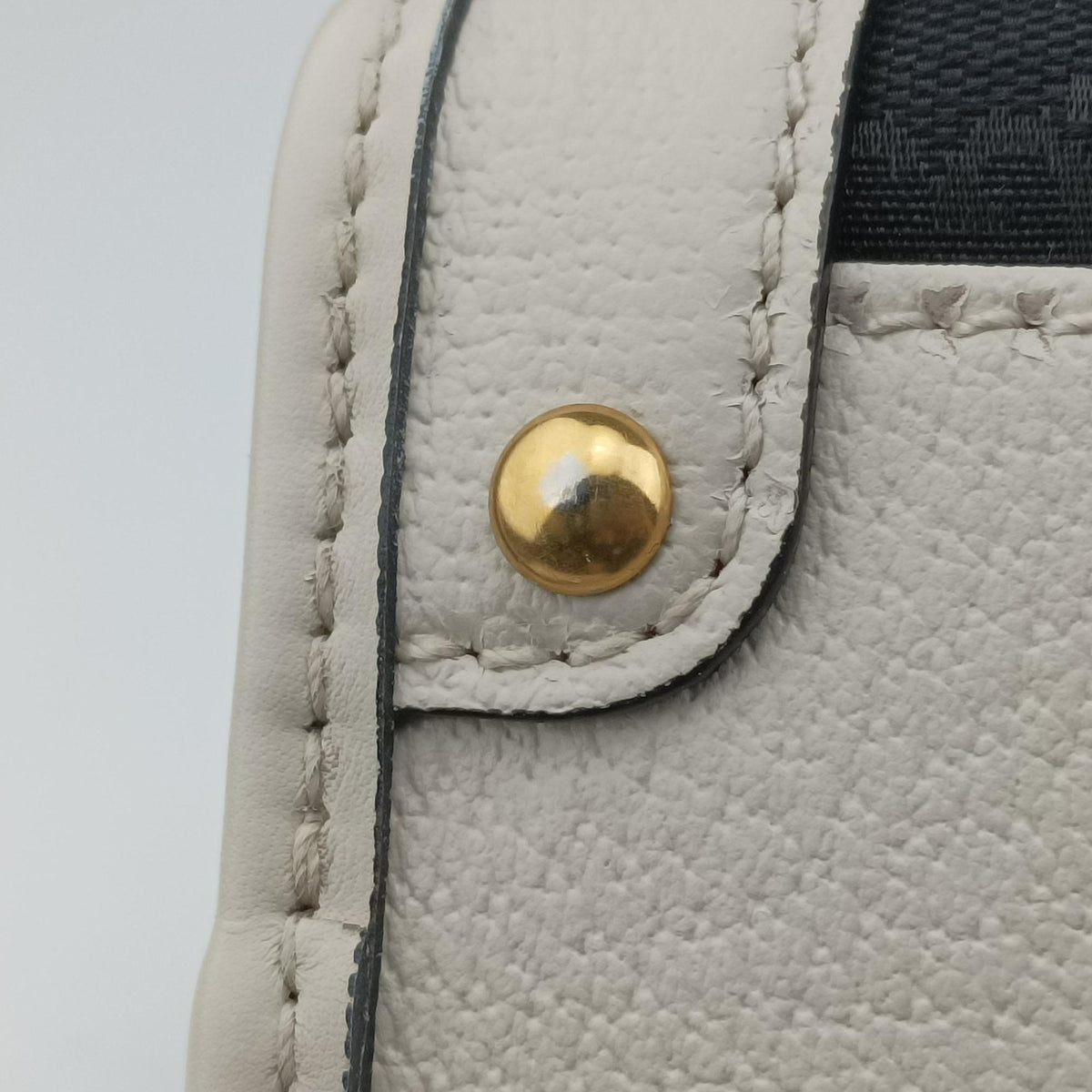 Ophidia Black×white canvas×leather 715771 A039114674オフィディア ブラック×ホワイト キャンバス×レザー 715771 A039114674