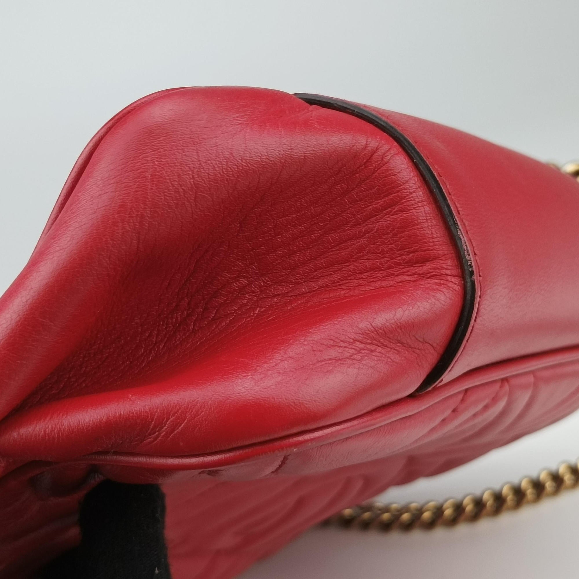 GG Marmont Red Leather 443501 C020372947GGマーモント レッド レザー 443501 C020372947