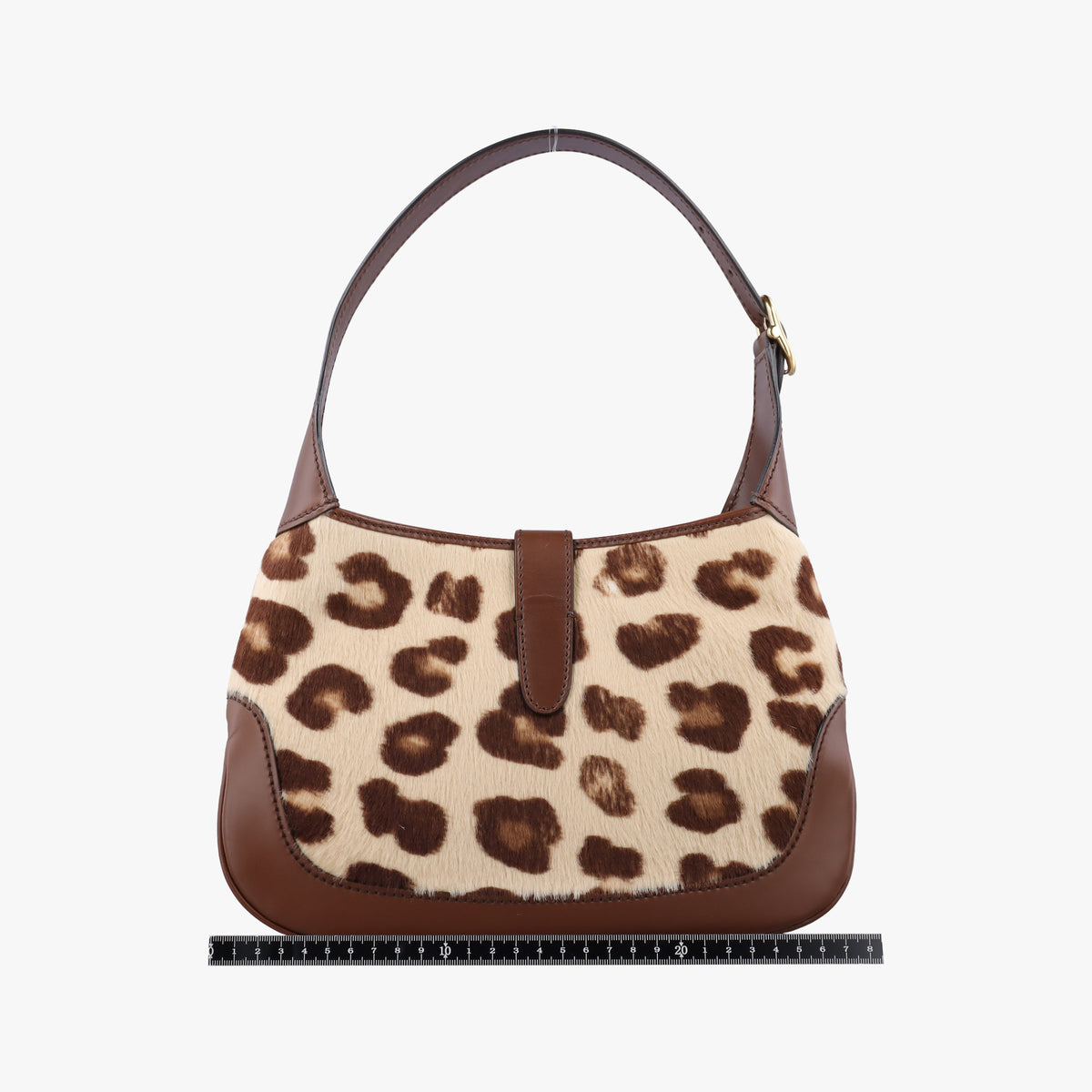 Pre-owned Gucci Jackie 1961 Brown × Beige ponyhair×leather 636706 shoulderbag | stylenewstar