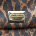Pre-owned Dolce & Gabbana SICILY Leopard Brown PVC coated canvas  shoulderbag | stylenewstar