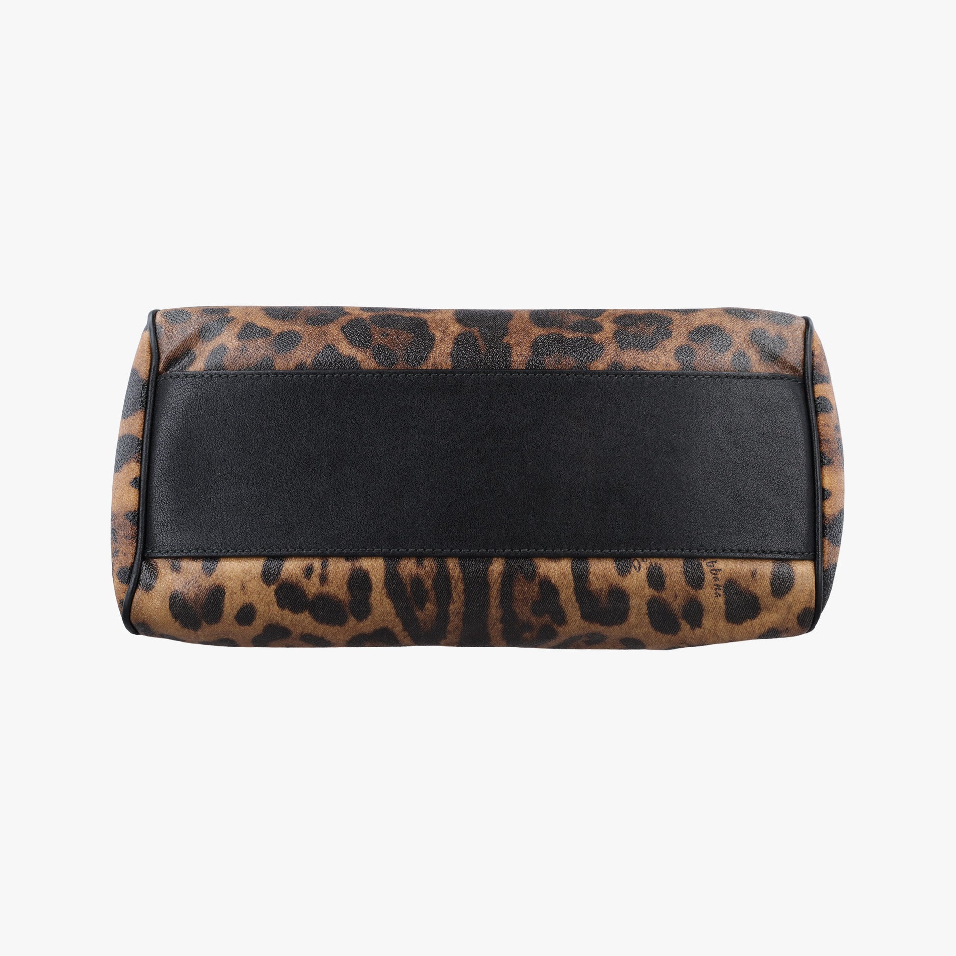 Pre-owned Dolce & Gabbana SICILY Leopard Brown PVC coated canvas  shoulderbag | stylenewstar