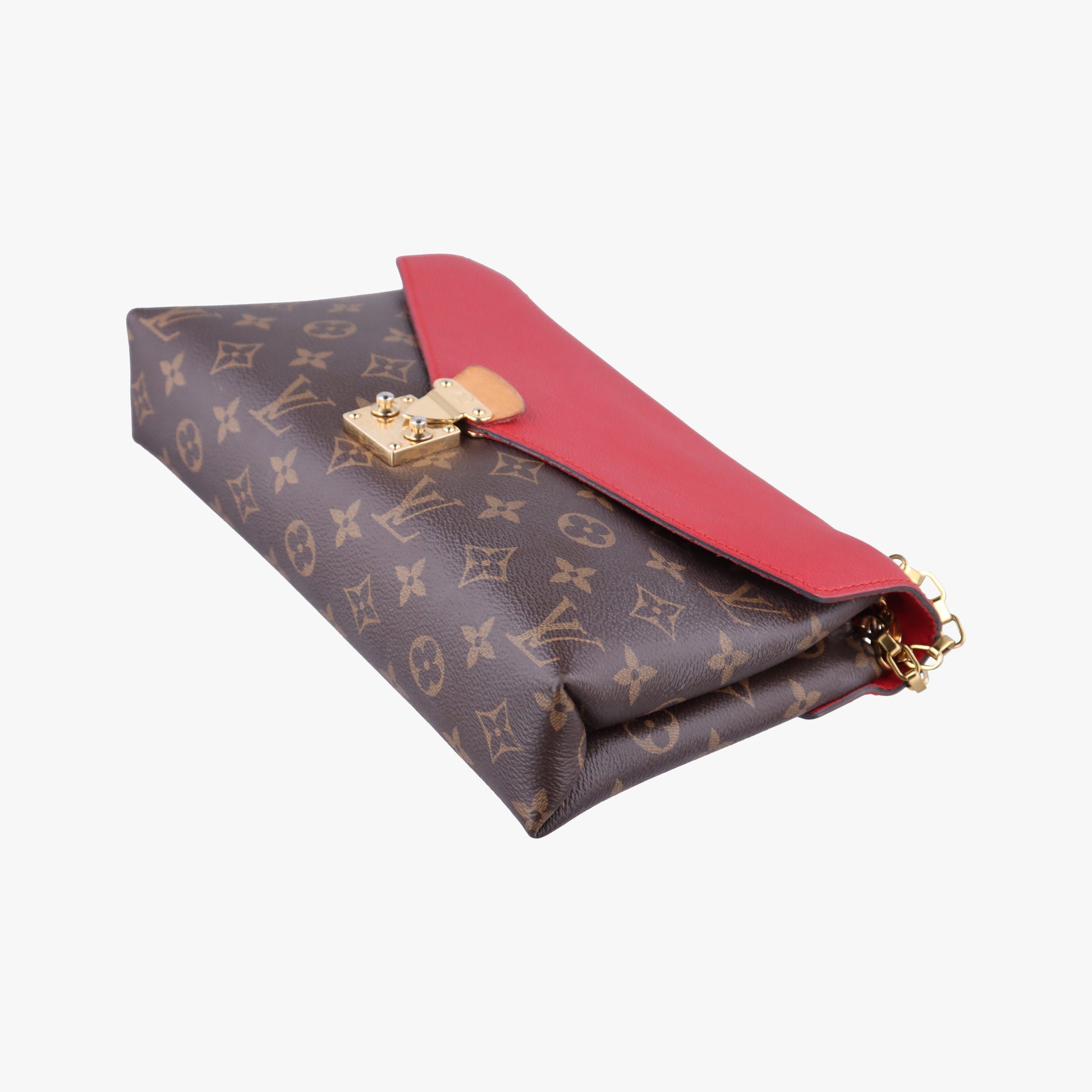 PALLAS Chain Brown×CERISE Monogram Canvas×calf leather M41201 Lot number unknownパラス チェーン モノグラム/ブラウン×スリーズ モノグラムキャンバス×カーフレザー M41201 製番不明
