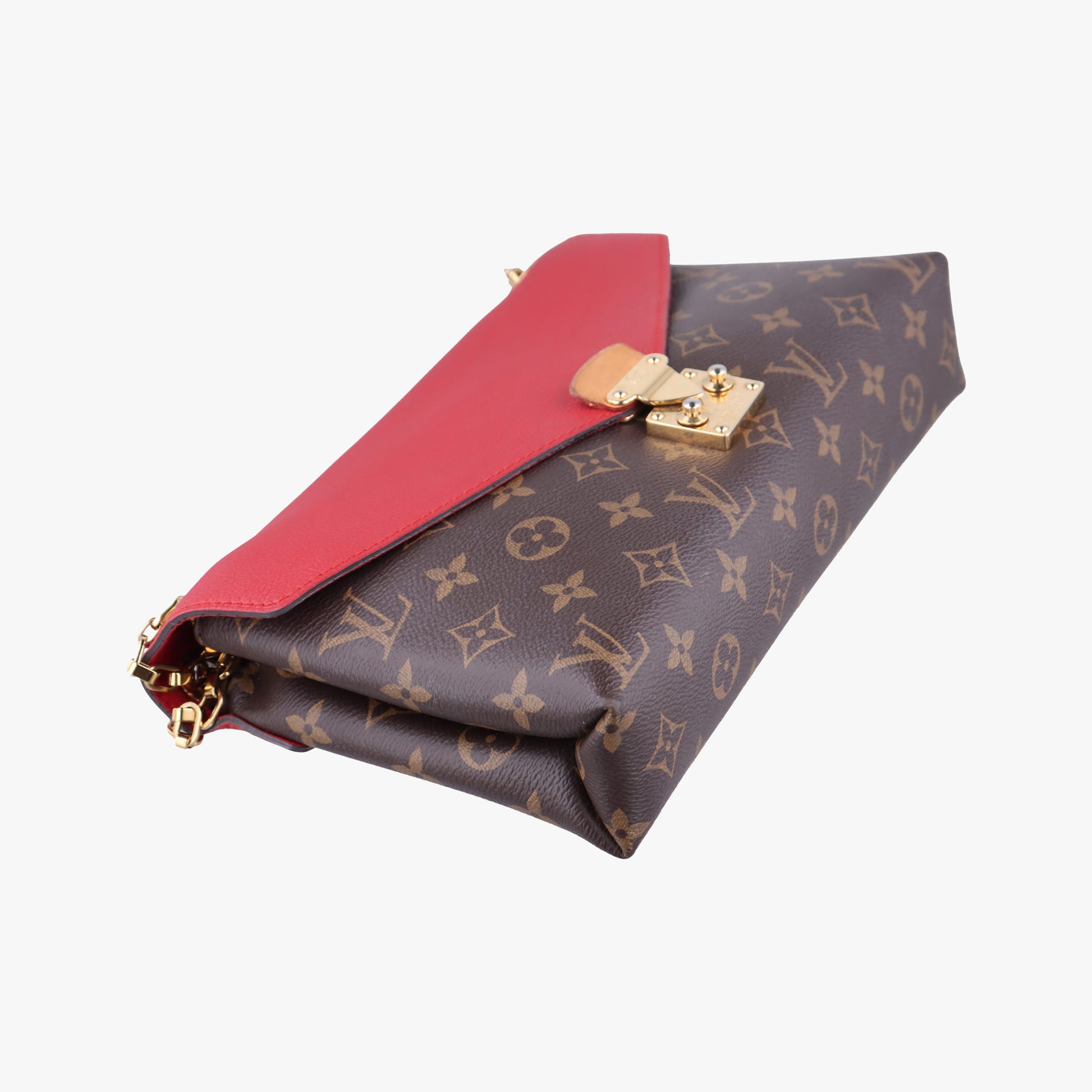 PALLAS Chain Brown×CERISE Monogram Canvas×calf leather M41201 Lot number unknownパラス チェーン モノグラム/ブラウン×スリーズ モノグラムキャンバス×カーフレザー M41201 製番不明