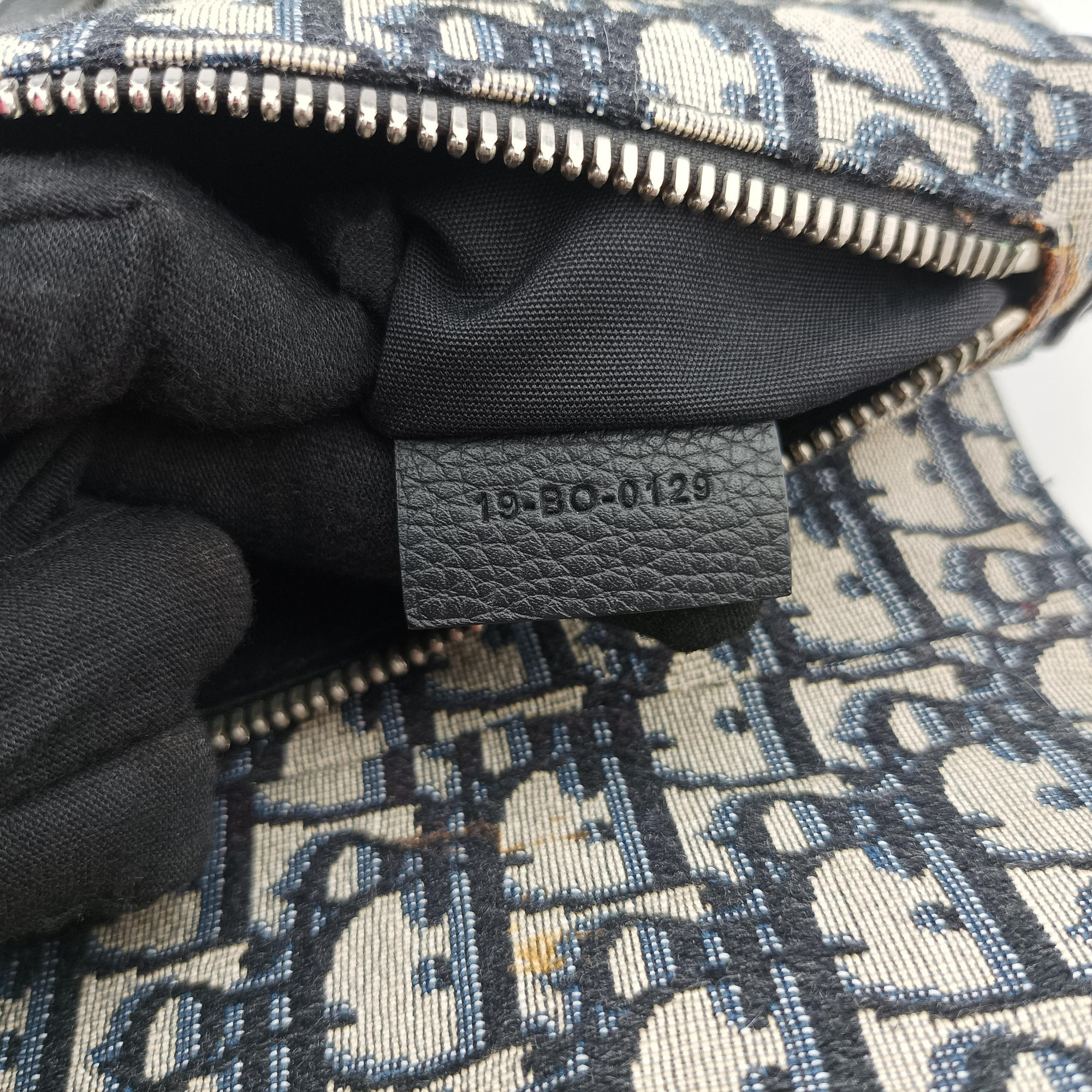 Saddlebags Gray×Navy×Black Jacquard×Leather 19-BO-0129サドルバッグ グレー×ネイビー×ブラック ジャガード×レザー 19-BO-0129