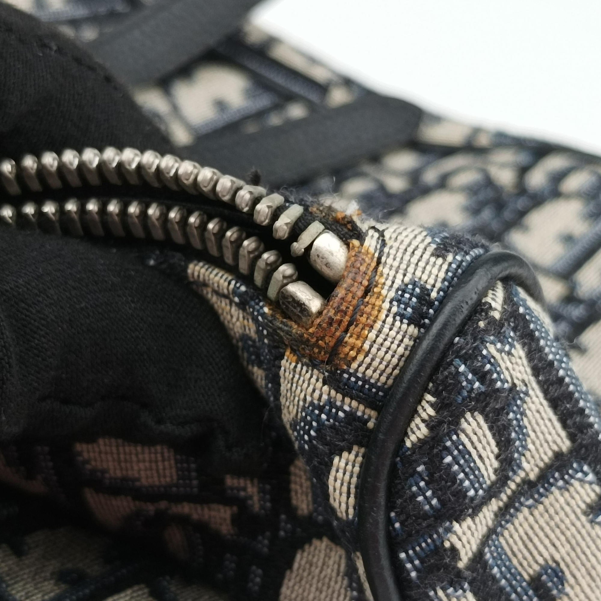 Saddlebags Gray×Navy×Black Jacquard×Leather 19-BO-0129サドルバッグ グレー×ネイビー×ブラック ジャガード×レザー 19-BO-0129