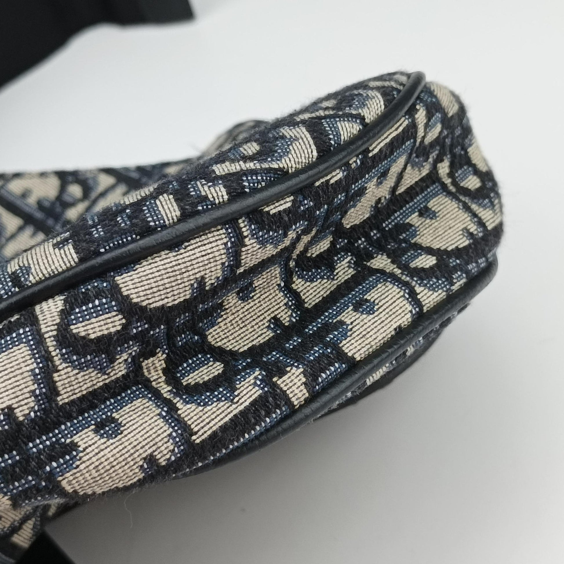 Saddlebags Gray×Navy×Black Jacquard×Leather 19-BO-0129サドルバッグ グレー×ネイビー×ブラック ジャガード×レザー 19-BO-0129