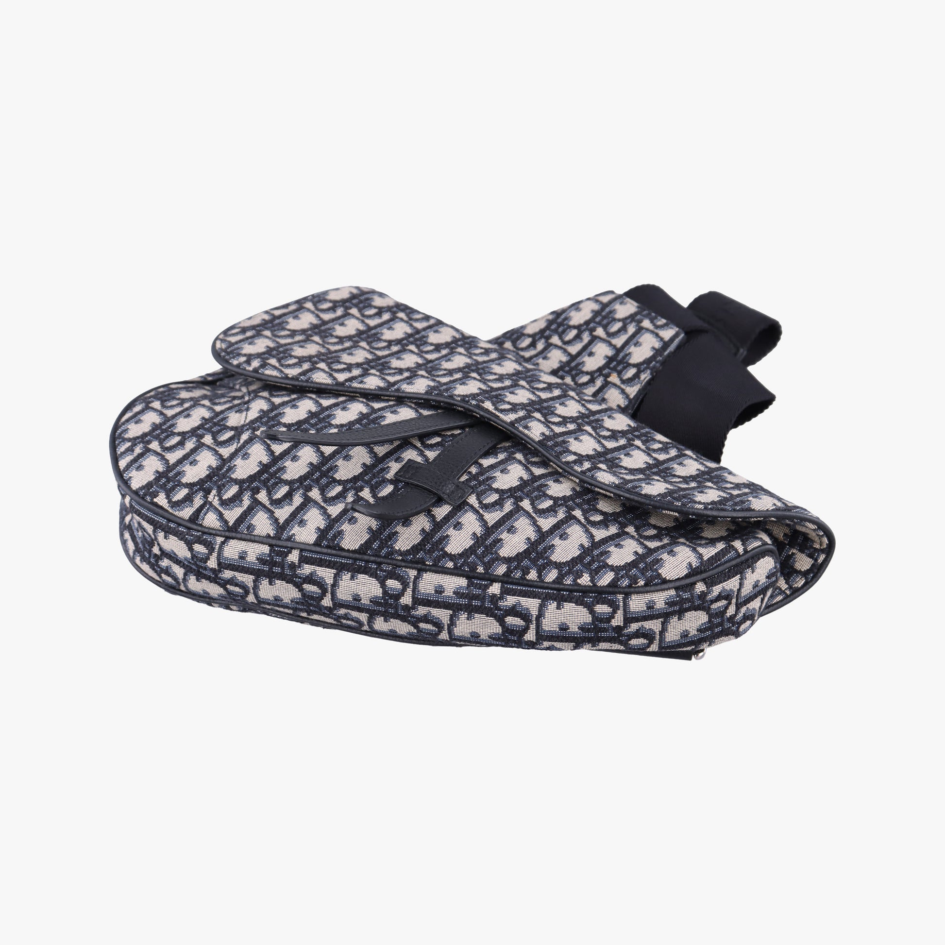 Saddlebags Gray×Navy×Black Jacquard×Leather 19-BO-0129サドルバッグ グレー×ネイビー×ブラック ジャガード×レザー 19-BO-0129