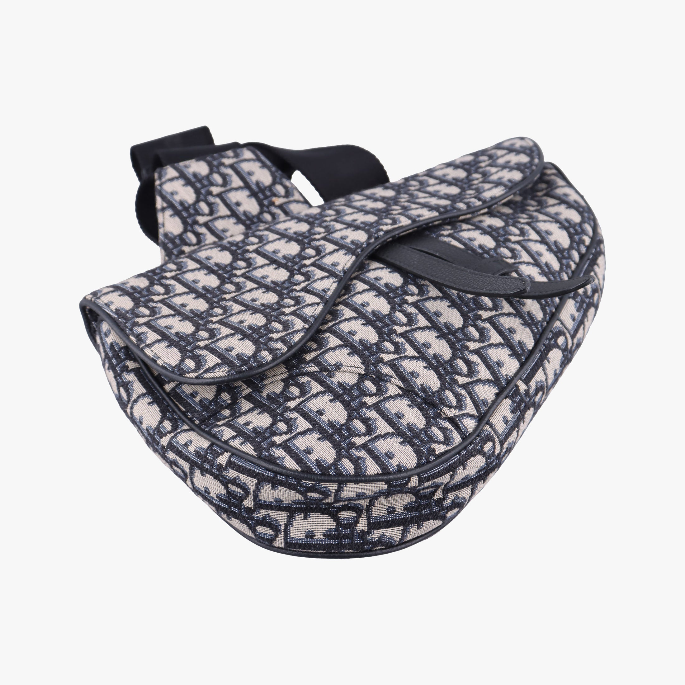 Saddlebags Gray×Navy×Black Jacquard×Leather 19-BO-0129サドルバッグ グレー×ネイビー×ブラック ジャガード×レザー 19-BO-0129