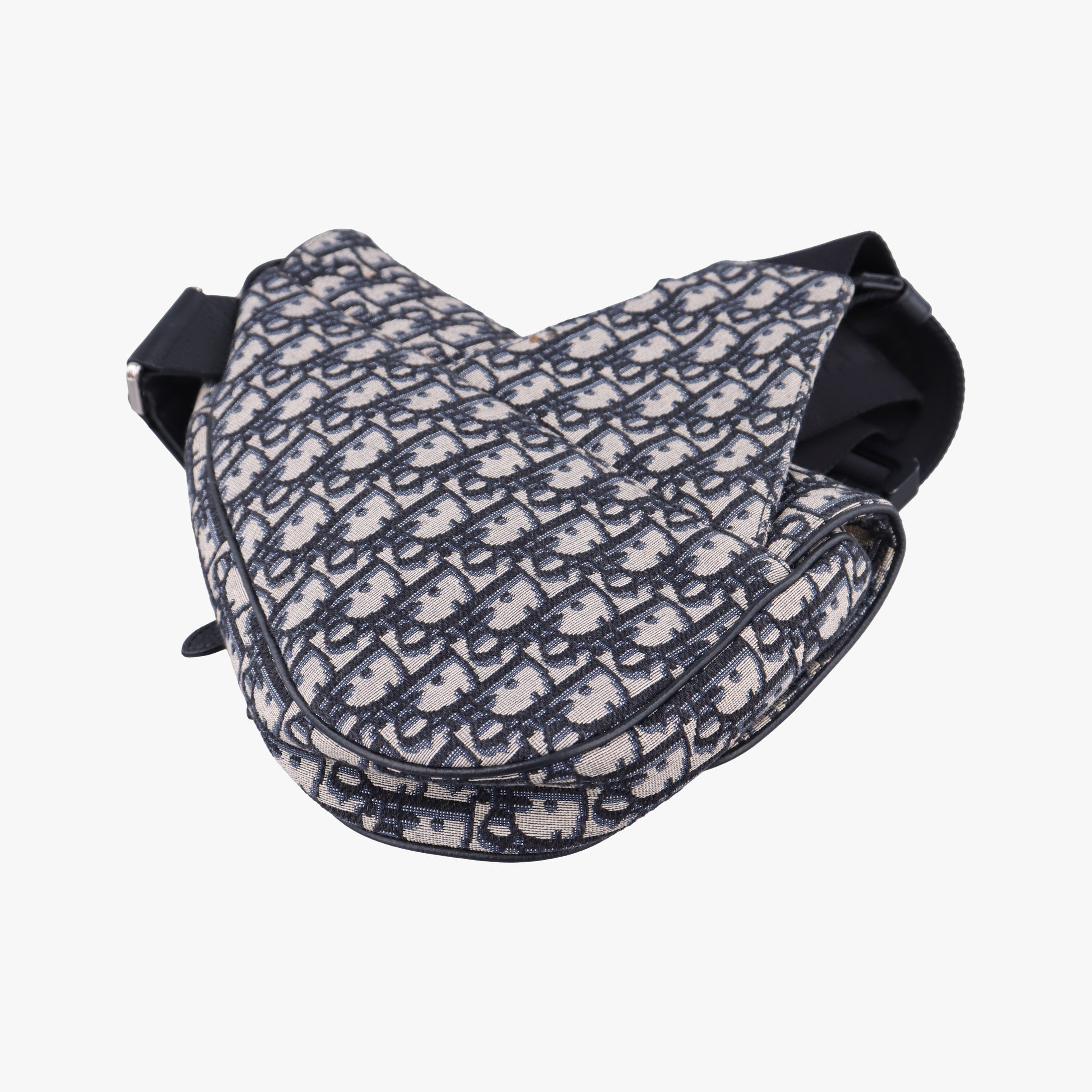 Saddlebags Gray×Navy×Black Jacquard×Leather 19-BO-0129サドルバッグ グレー×ネイビー×ブラック ジャガード×レザー 19-BO-0129