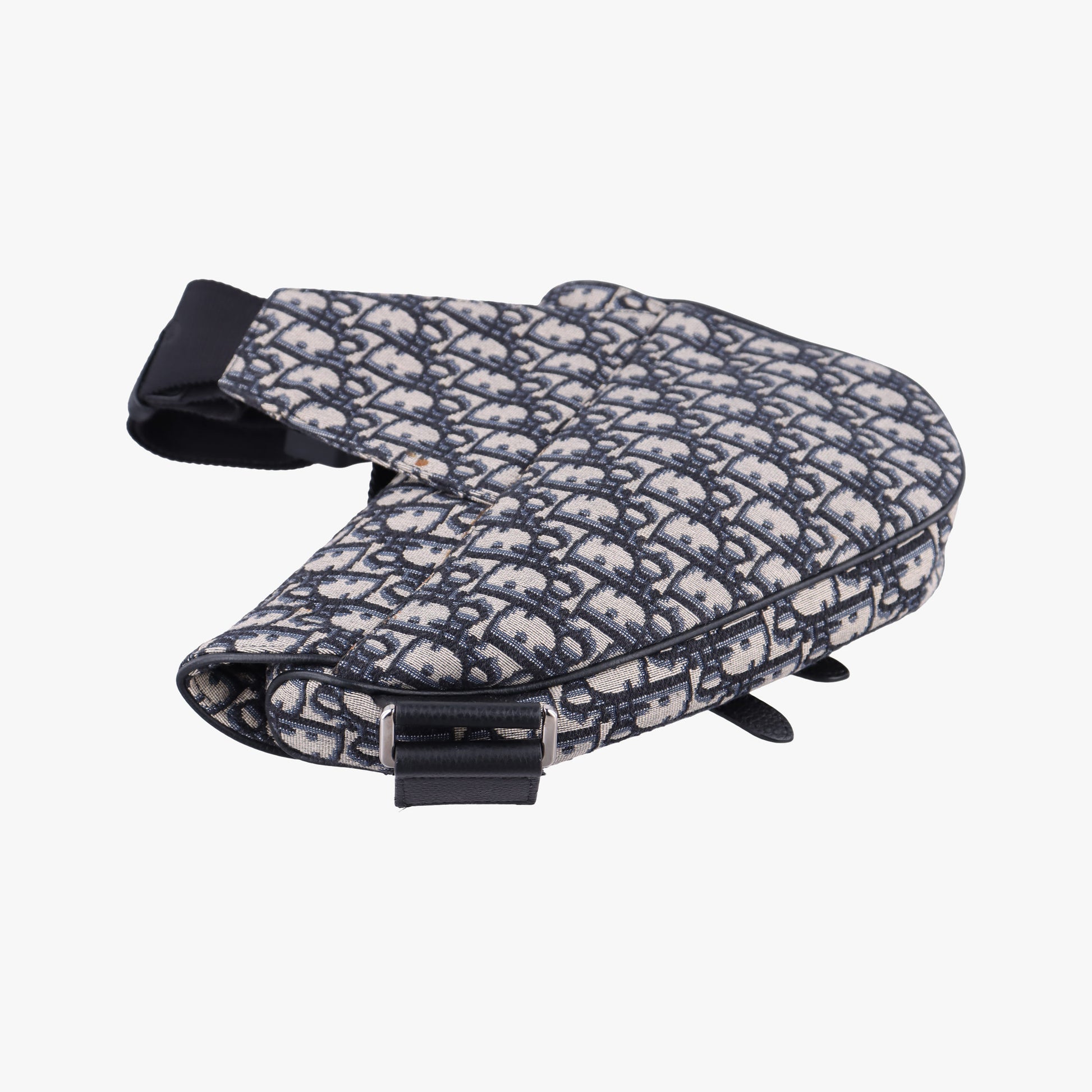 Saddlebags Gray×Navy×Black Jacquard×Leather 19-BO-0129サドルバッグ グレー×ネイビー×ブラック ジャガード×レザー 19-BO-0129