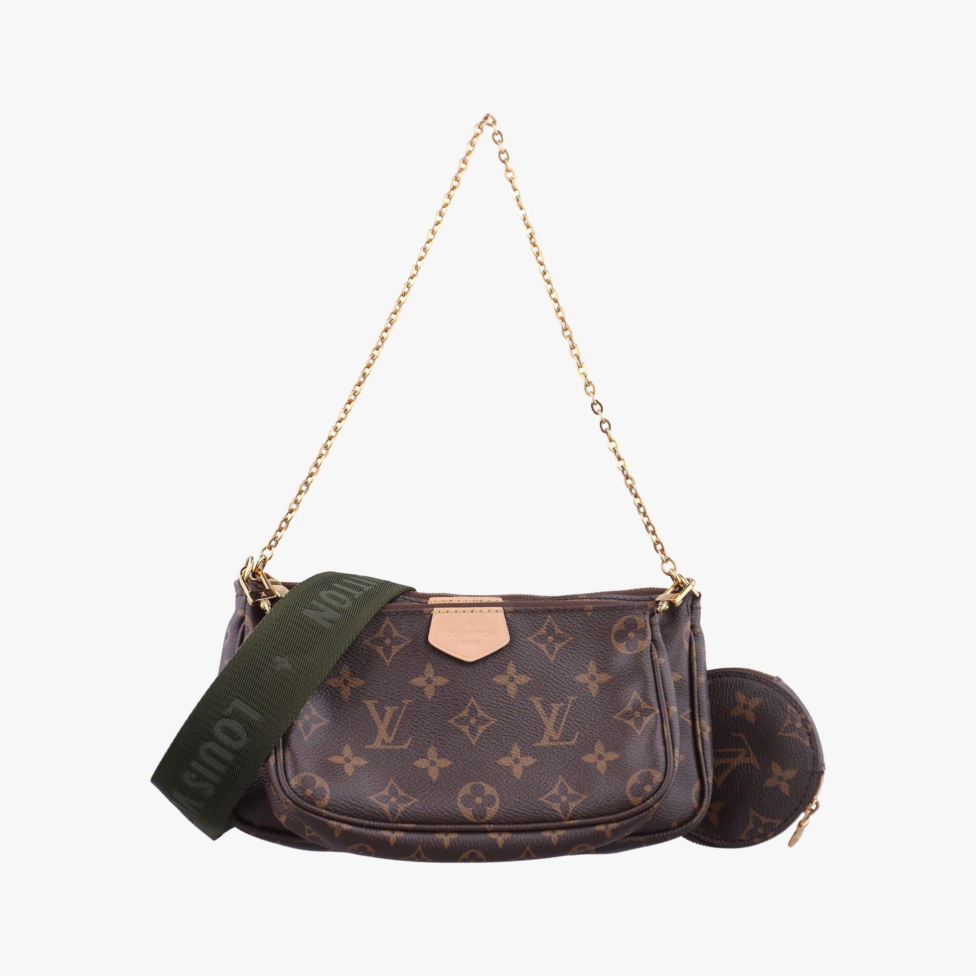 Multi Pochette Accessoir brown×khaki Monogram Canvas M44813 RI0241ミュルティ ポシェット アクセソワール モノグラム/ブラウン×カーキ モノグラムキャンバス M44813 RI0241