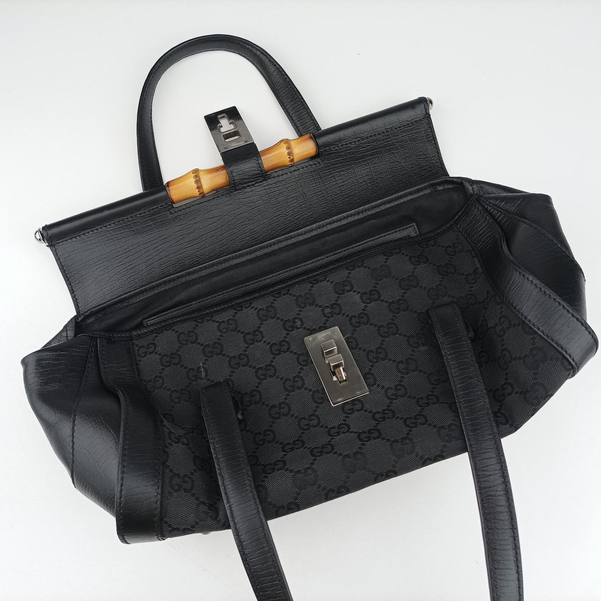 Bamboo Bullet Black Canvas × Leather 111713 バンブーバレット ブラック キャンバス × レザー 111713 