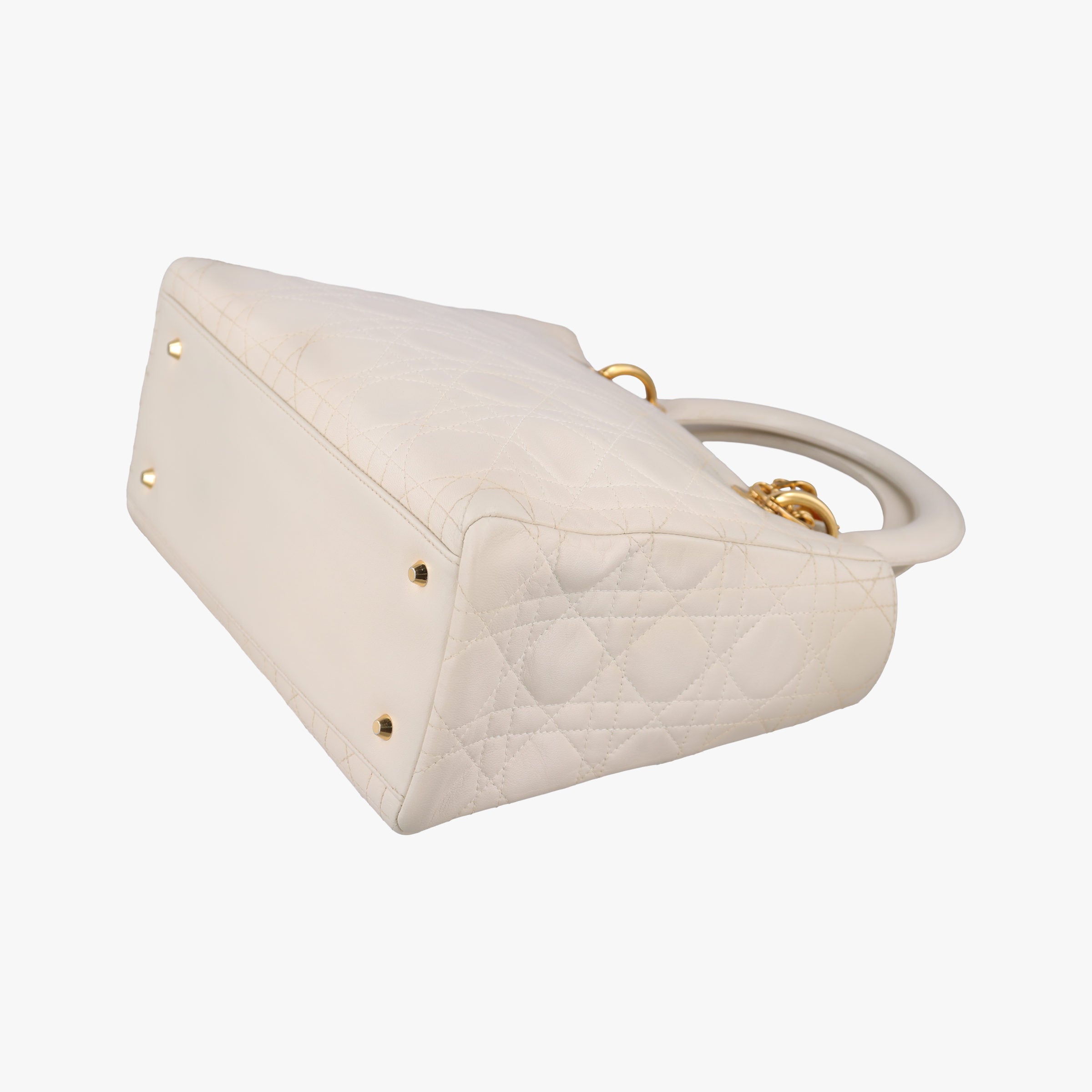 Lady Dior White lambskin MA-1927レディディオール ホワイト ラムスキン MA-1927