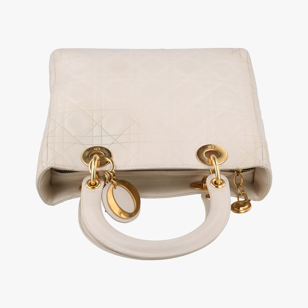 Lady Dior White lambskin MA-1927レディディオール ホワイト ラムスキン MA-1927
