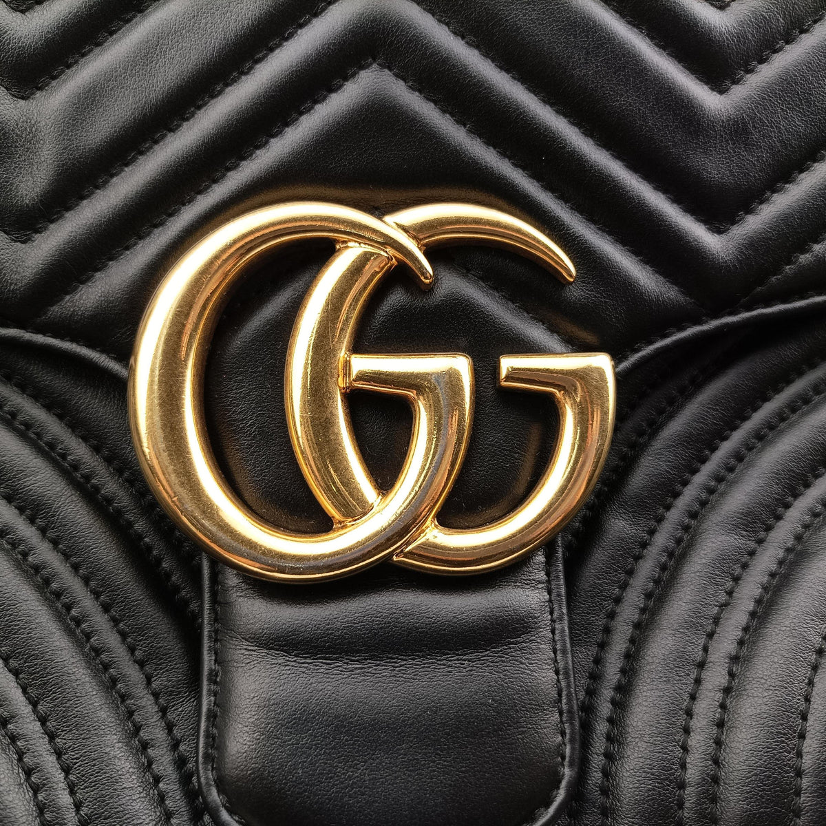 GG Marmont Black Leather 443496 E027690236GGマーモント ブラック レザー 443496 E027690236