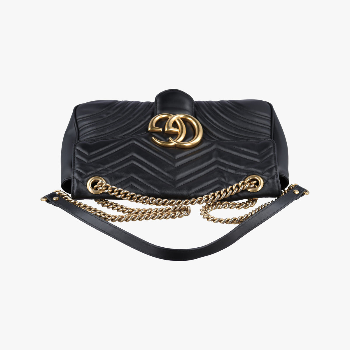 GG Marmont Black Leather 443496 E027690236GGマーモント ブラック レザー 443496 E027690236