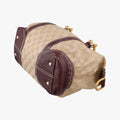 Pre-owned Gucci Sukey Beige × Brownish Red GG canvas×leatherGG 189893 handbag | stylenewstar