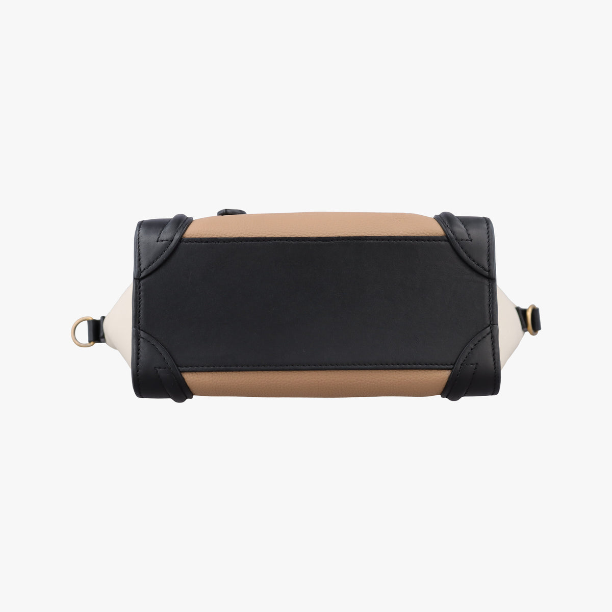 luggage nano shopper Beige×white×black Leather S-GA-4165ラゲージナノショッパー ベージュ×ホワイト×ブラック レザー S-GA-4165