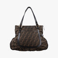 Pre-owned Fendi Zucca Brown canvas 8BR629 shoulderbag | stylenewstar