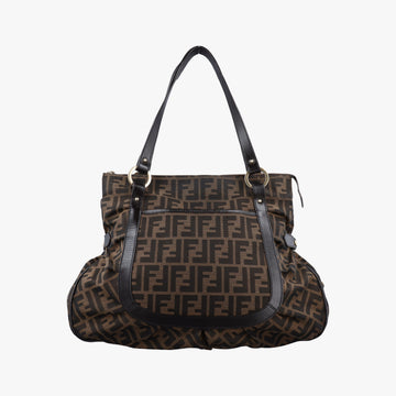 Pre-owned Fendi Zucca Brown canvas 8BR629 shoulderbag | stylenewstar