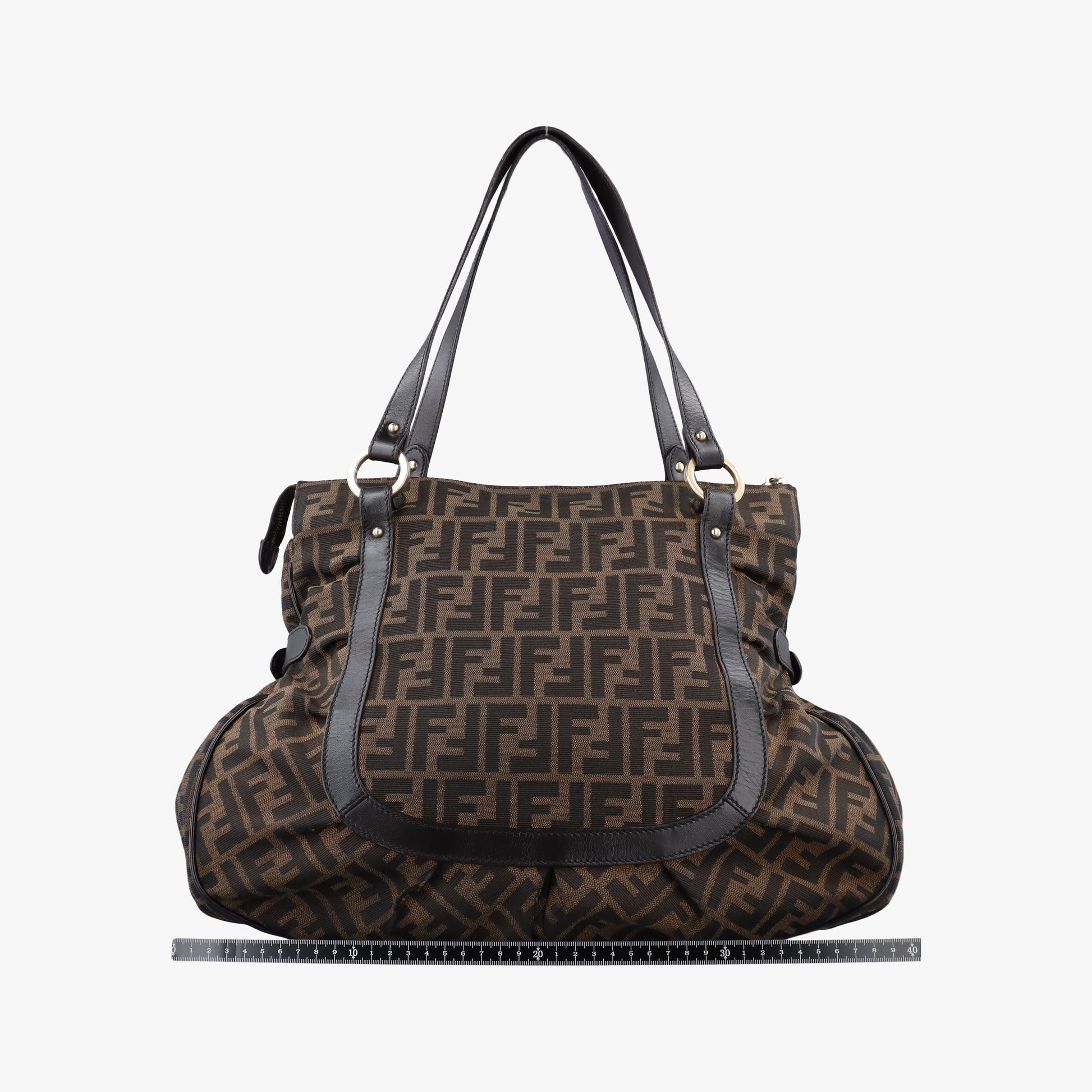 Pre-owned Fendi Zucca Brown canvas 8BR629 shoulderbag | stylenewstar