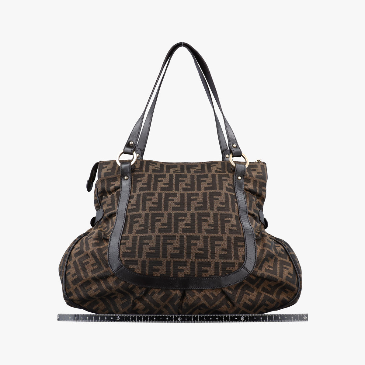 Pre-owned Fendi Zucca Brown canvas 8BR629 shoulderbag | stylenewstar