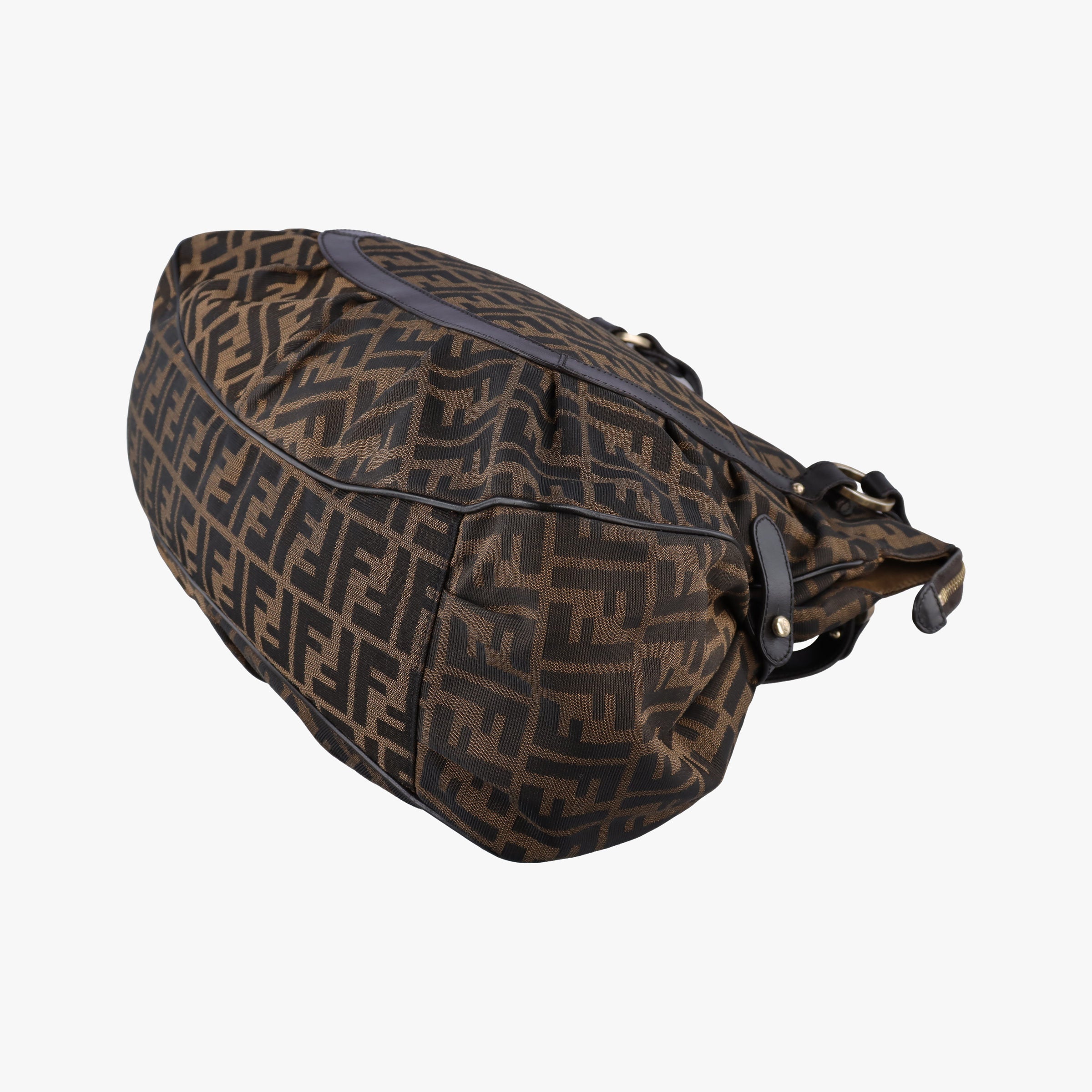 Pre-owned Fendi Zucca Brown canvas 8BR629 shoulderbag | stylenewstar