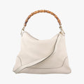 Vintage Gucci Bamboo White Leather 282315 shoulderbag | stylenewstar
