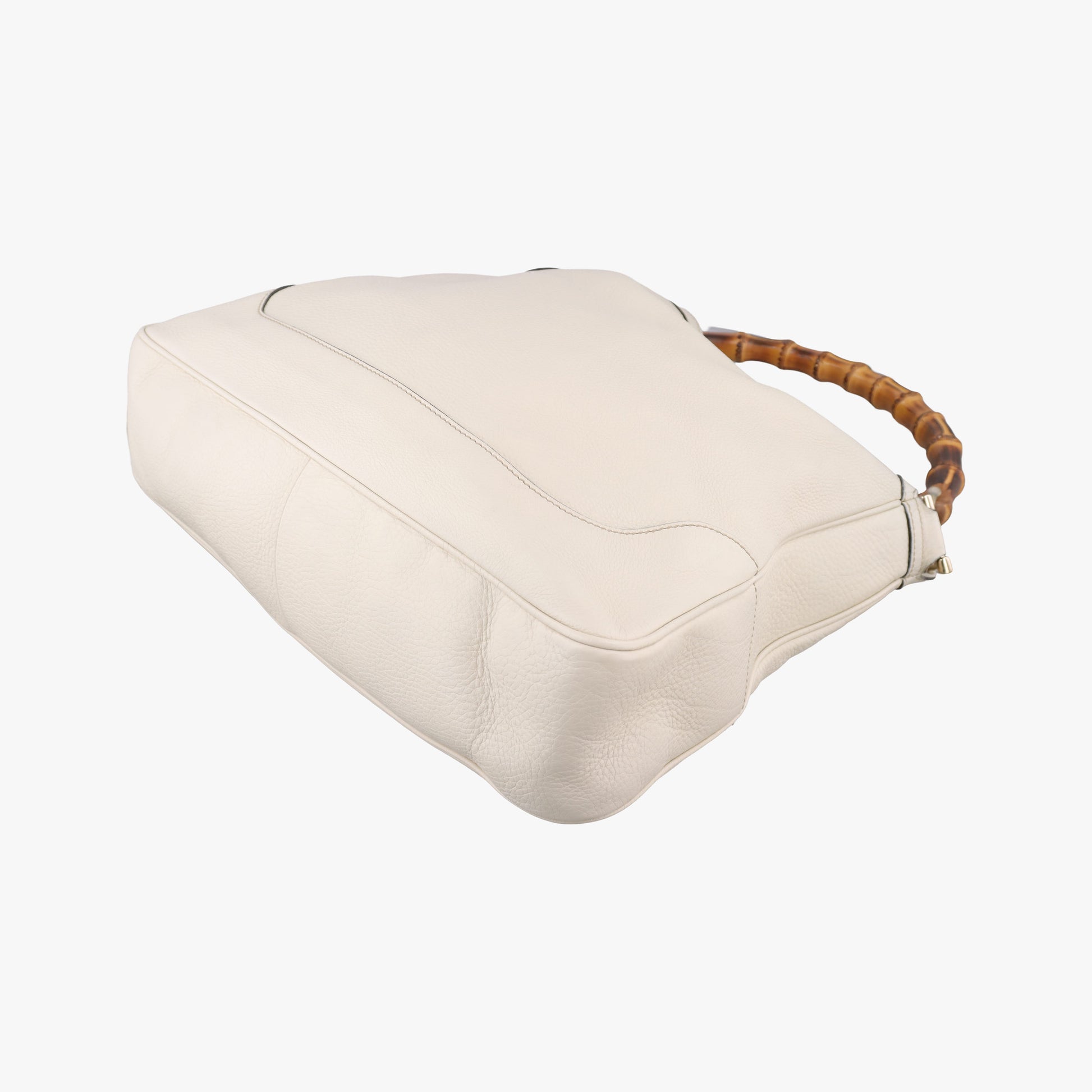 Vintage Gucci Bamboo White Leather 282315 shoulderbag | stylenewstar