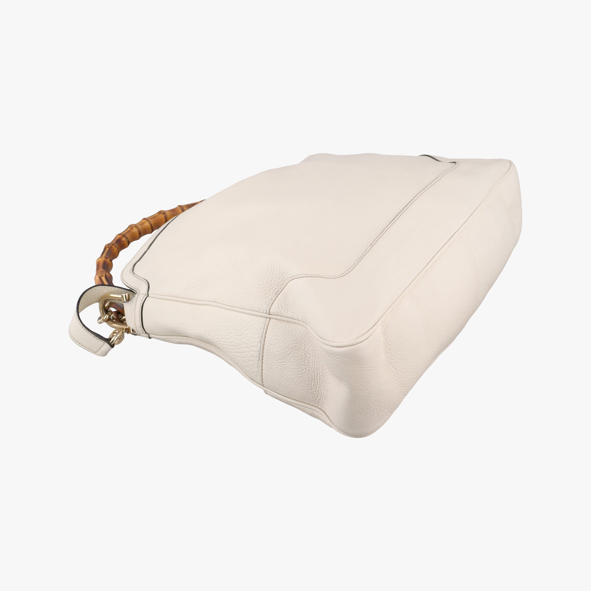 Vintage Gucci Bamboo White Leather 282315 shoulderbag | stylenewstar