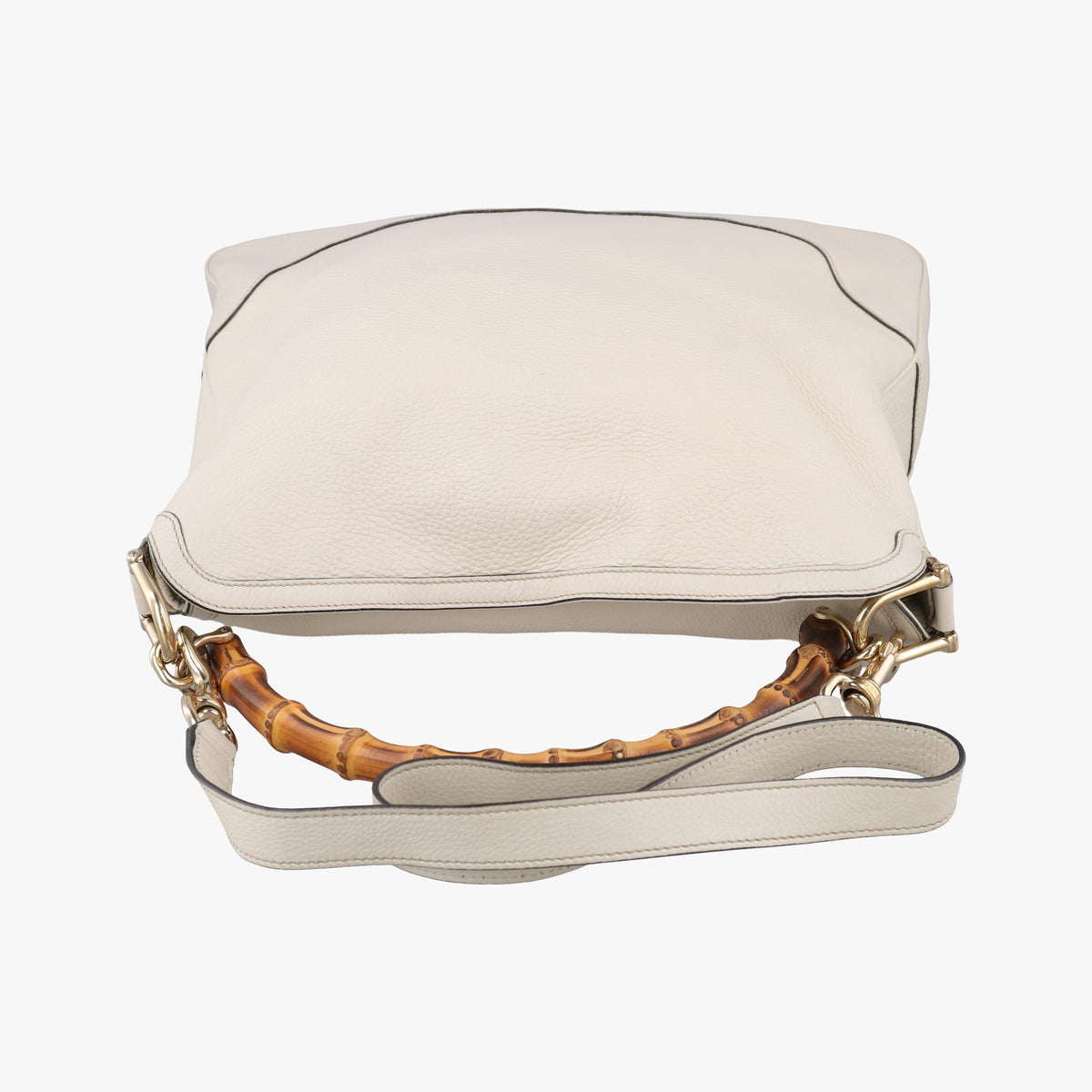 Vintage Gucci Bamboo White Leather 282315 shoulderbag | stylenewstar
