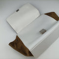 Pre-owned Celine Trapeze Black × White × Brown Suede × leather  shoulderbag | stylenewstar